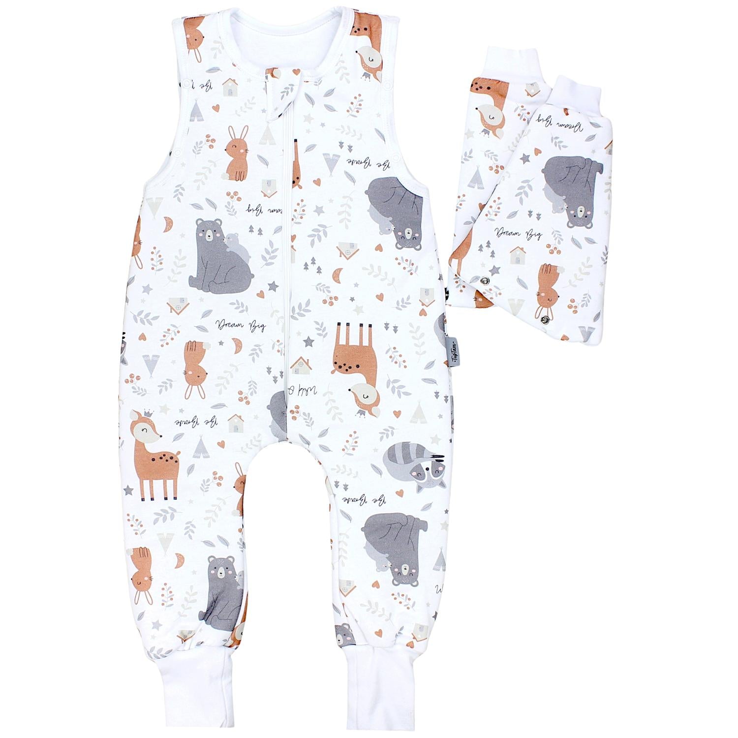 Winterschlafsack mit Beinen und Ärmeln