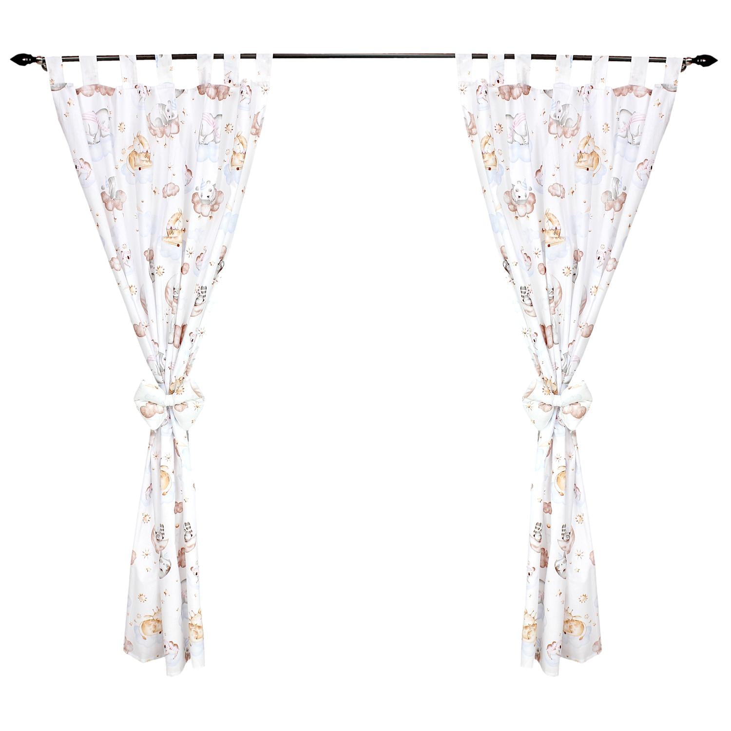 Vorhänge/Gardinen mit Schleifen 2er Set