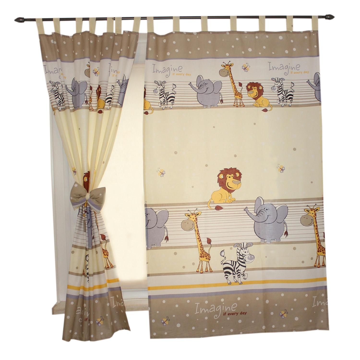 Vorhänge/Gardinen mit Schleifen 2er Set