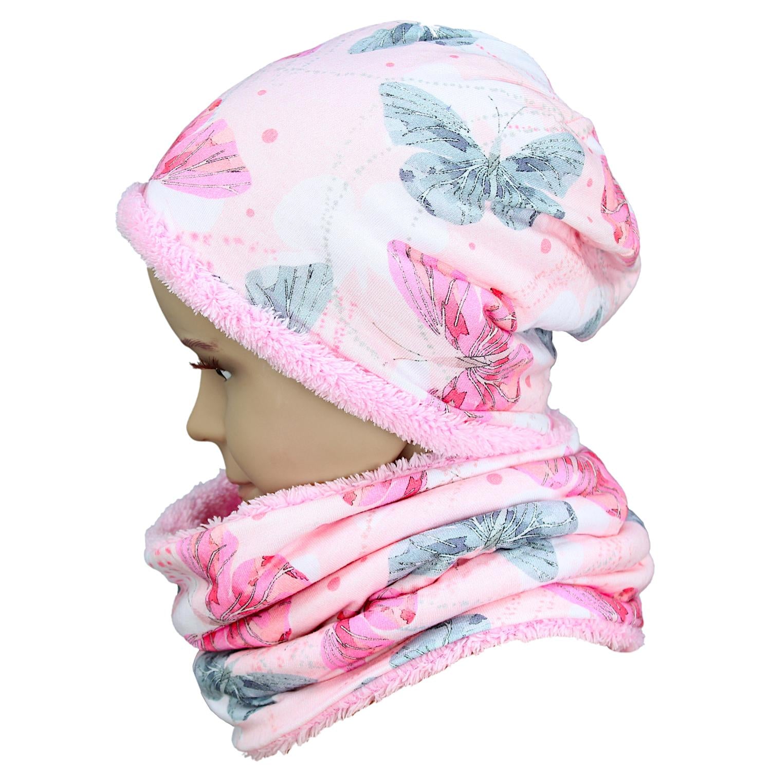 Madchen Beanie Mütze Schlauchschal Set