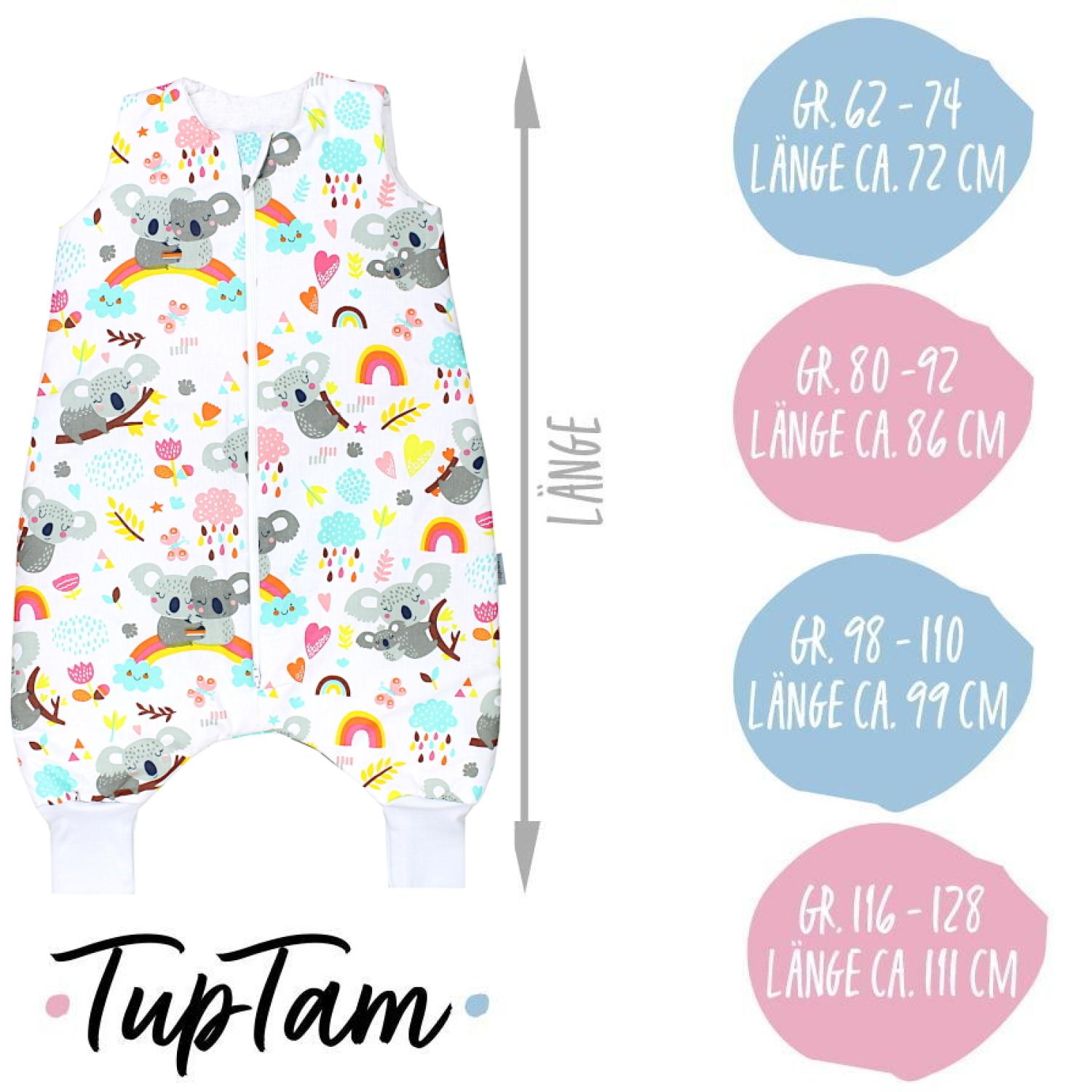 TupTam Baby Winterschlafsack mit Beinen OEKO- TEX zertifizierte Materialien 2.5 TOG Unisex