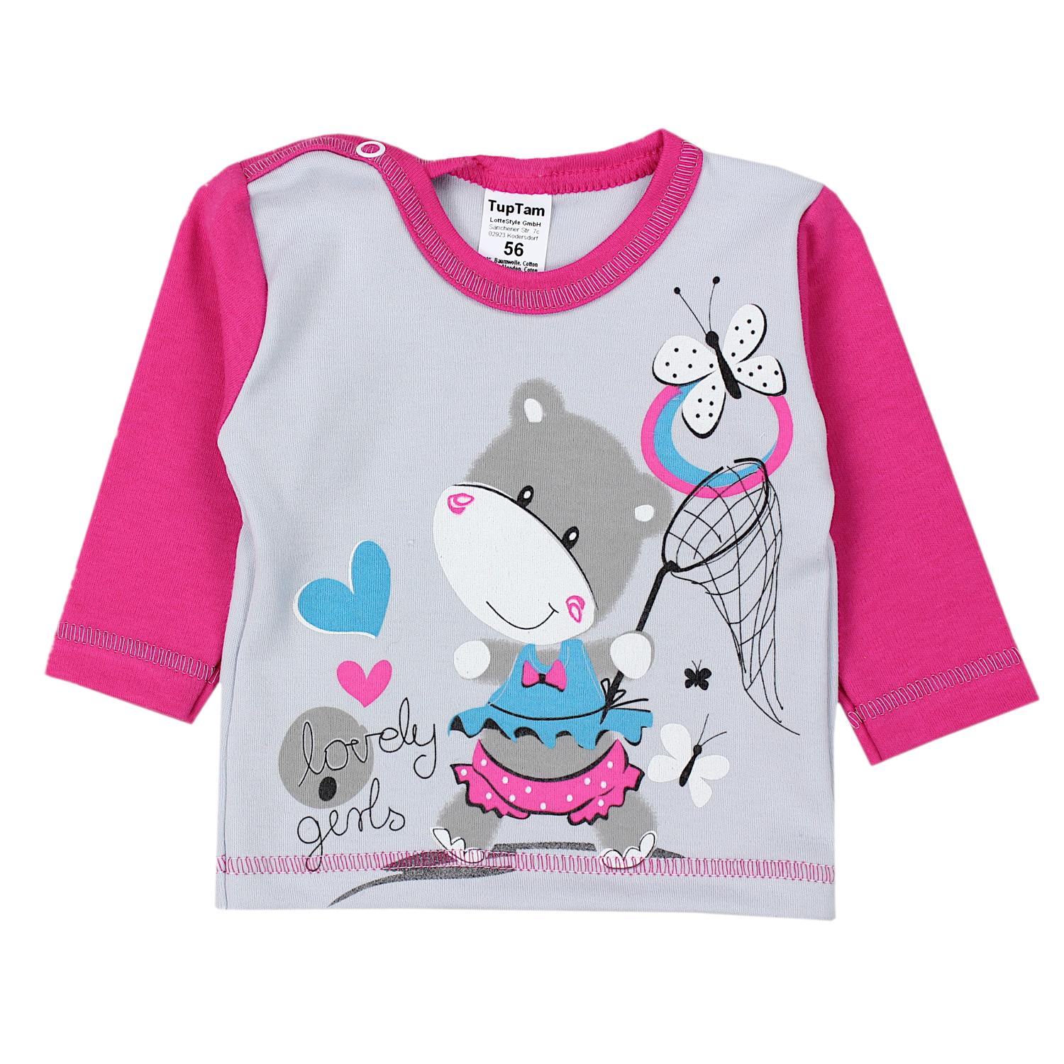 Baby Langarmshirt mit Aufdruck - 3er Set