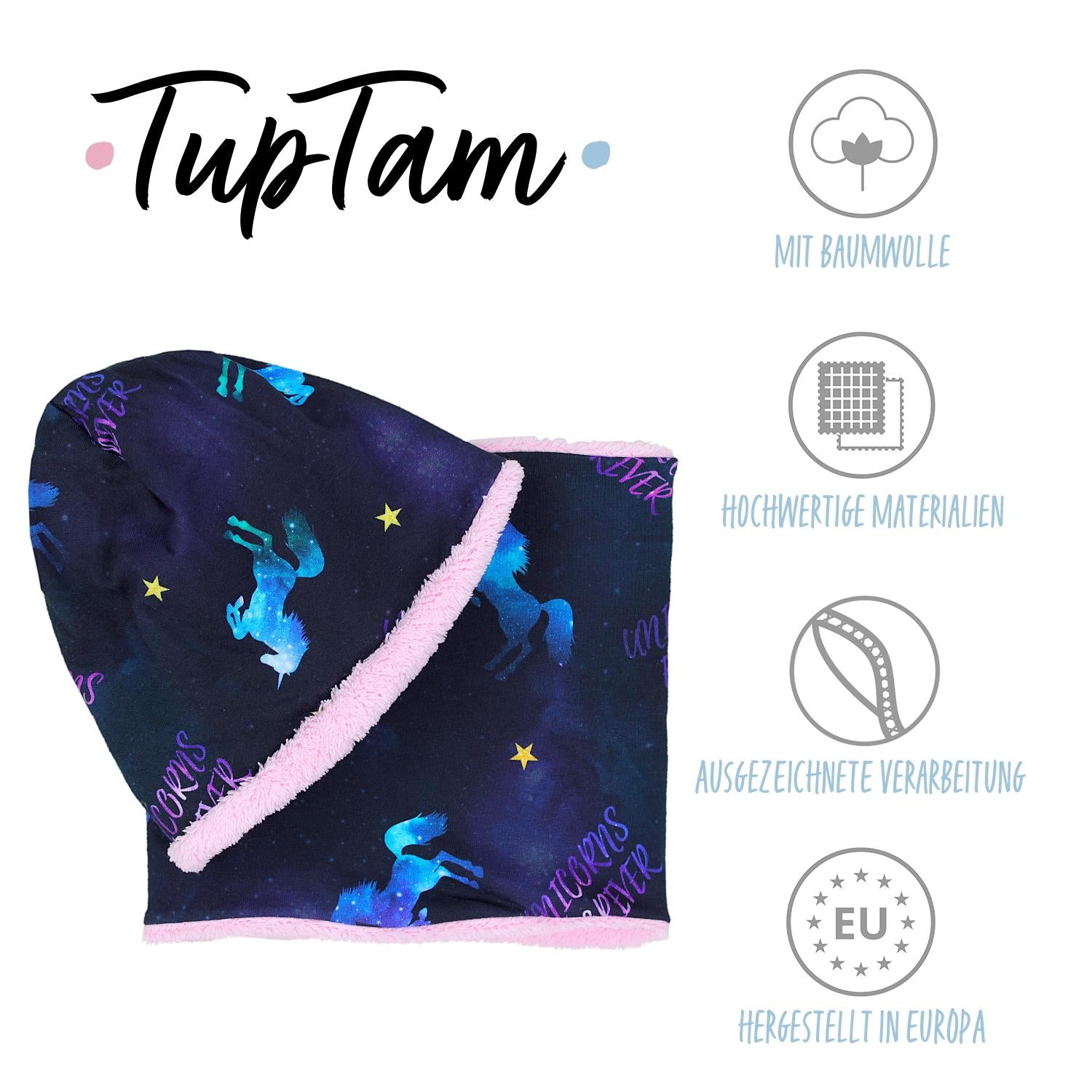 Madchen Beanie Mütze Schlauchschal Set