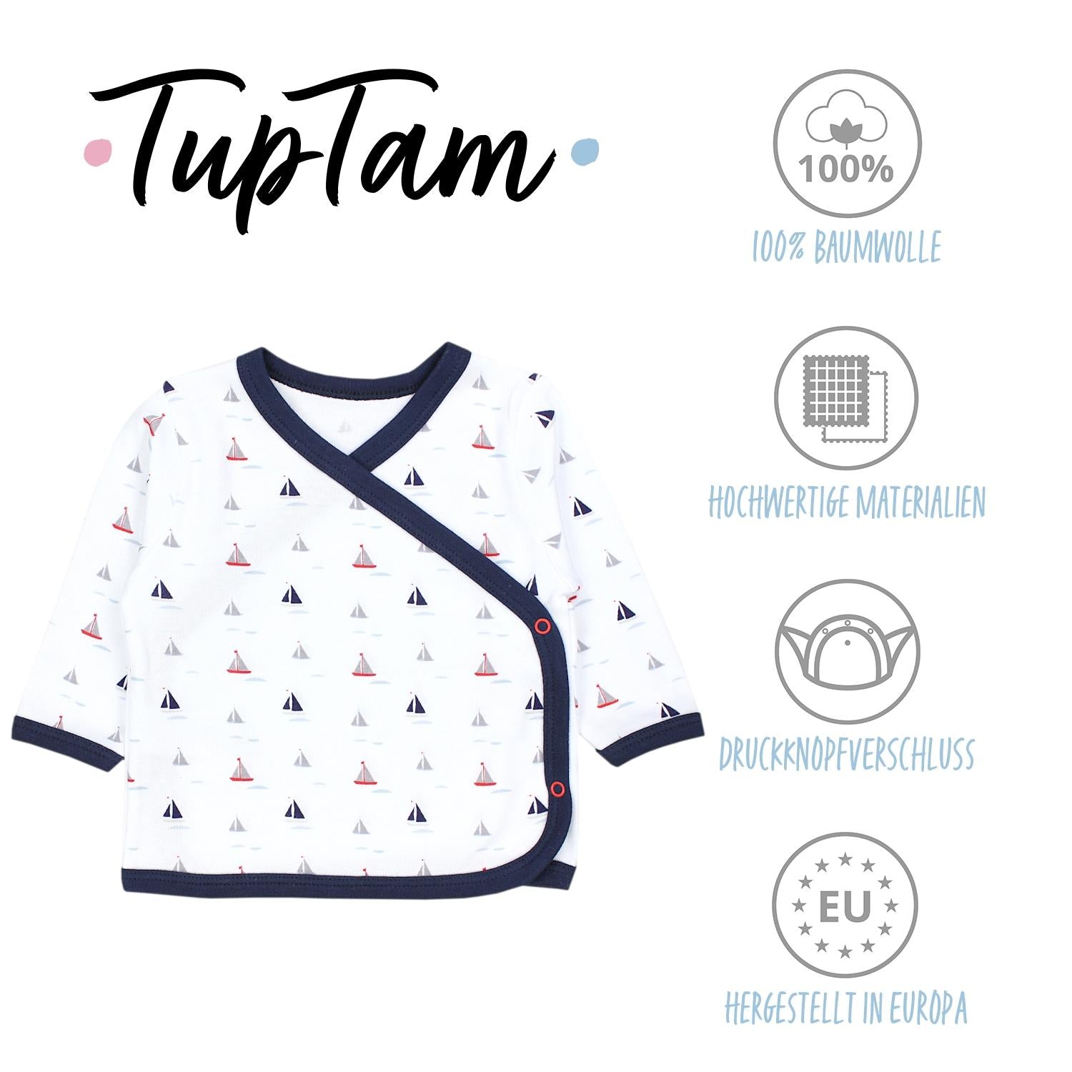 Baby Wickelshirt Langarm - 5er Set