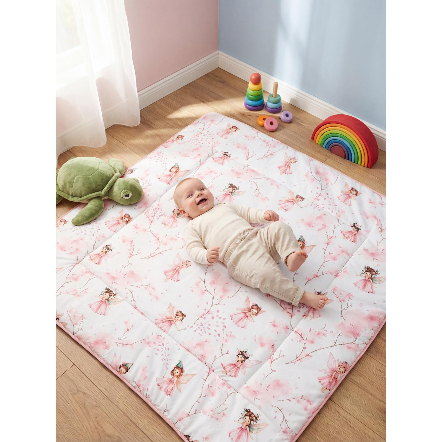 Gepolsterte XXL Krabbeldecke 120 x 120 cm