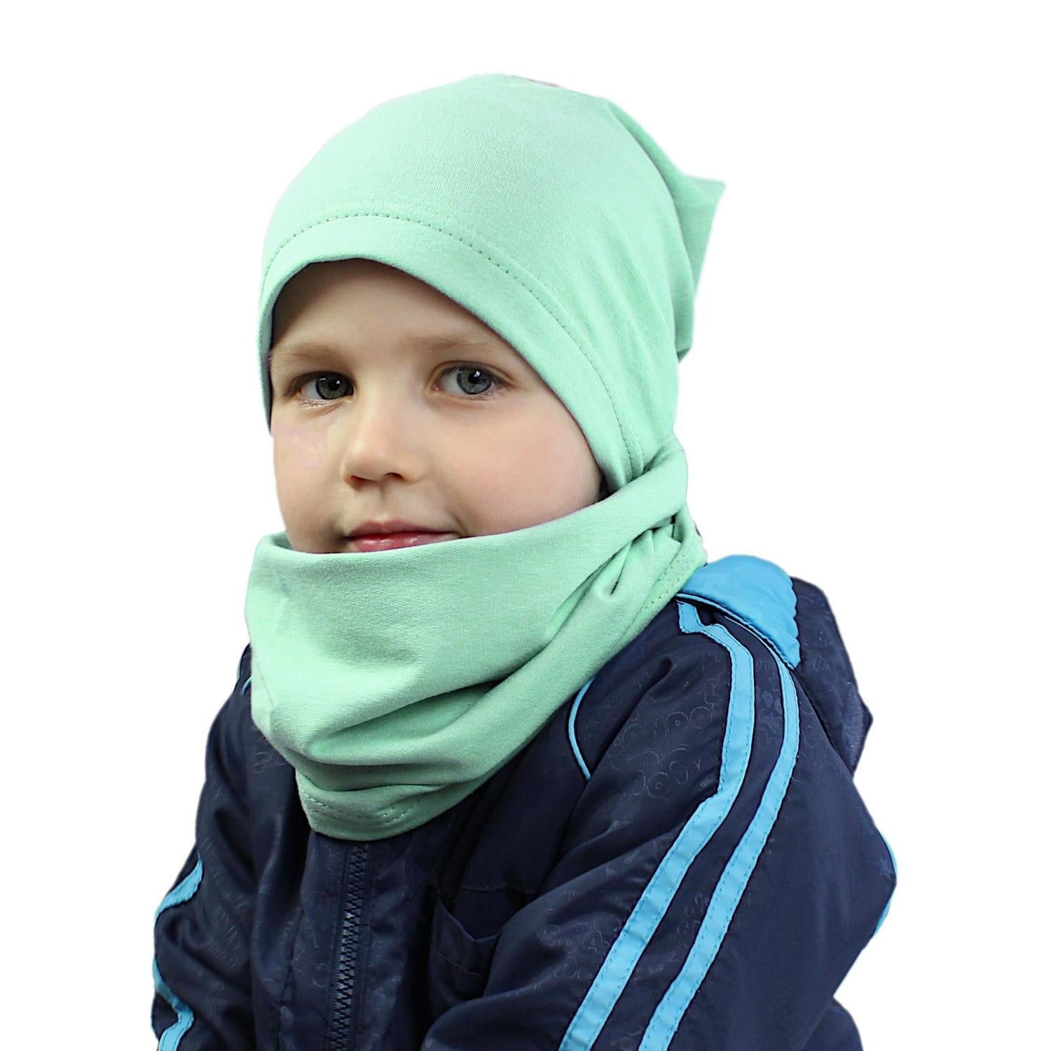 Kinder Beanie Mütze und Schlauchschal