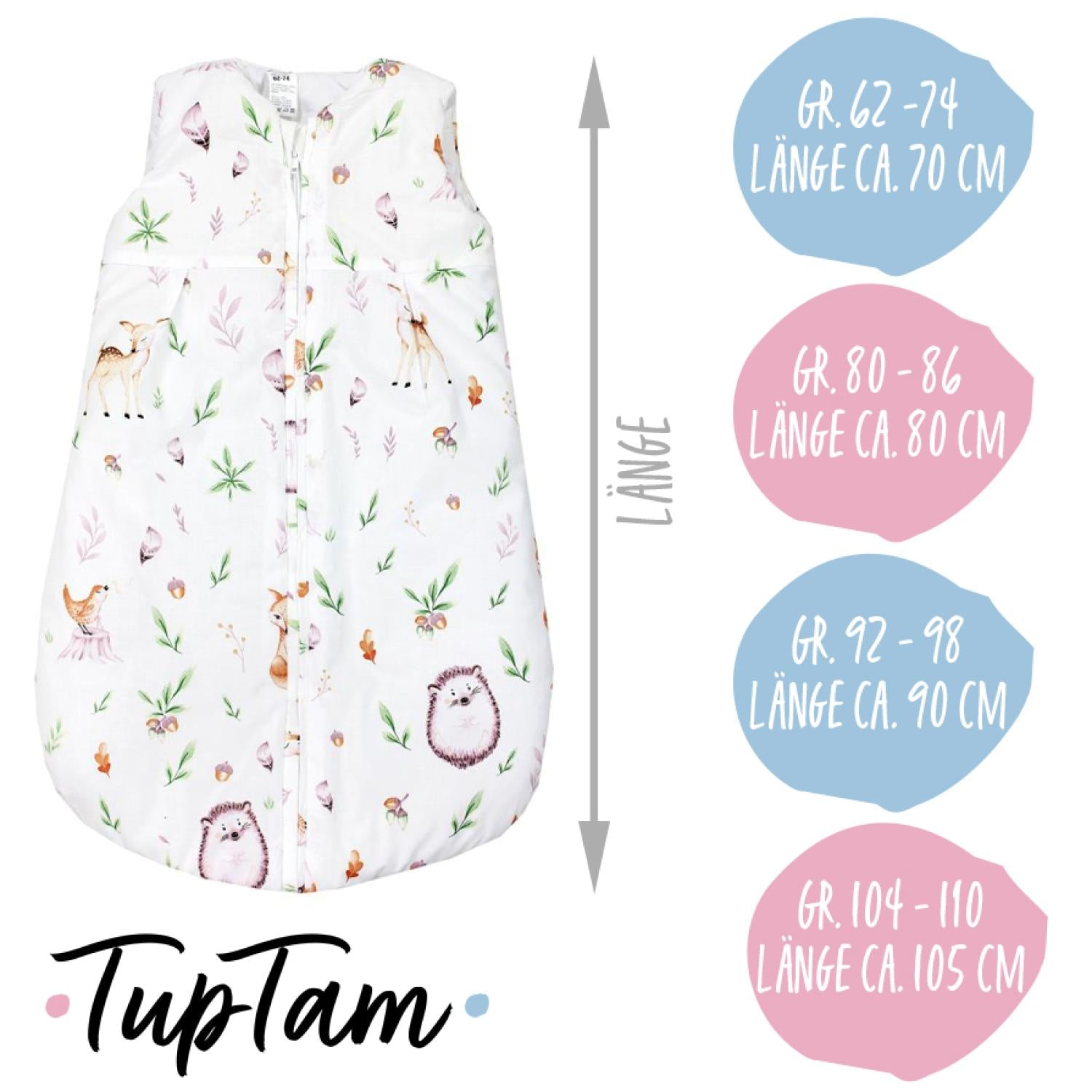 Baby Ganzjahresschlafsack ärmellos 2.5 TOG