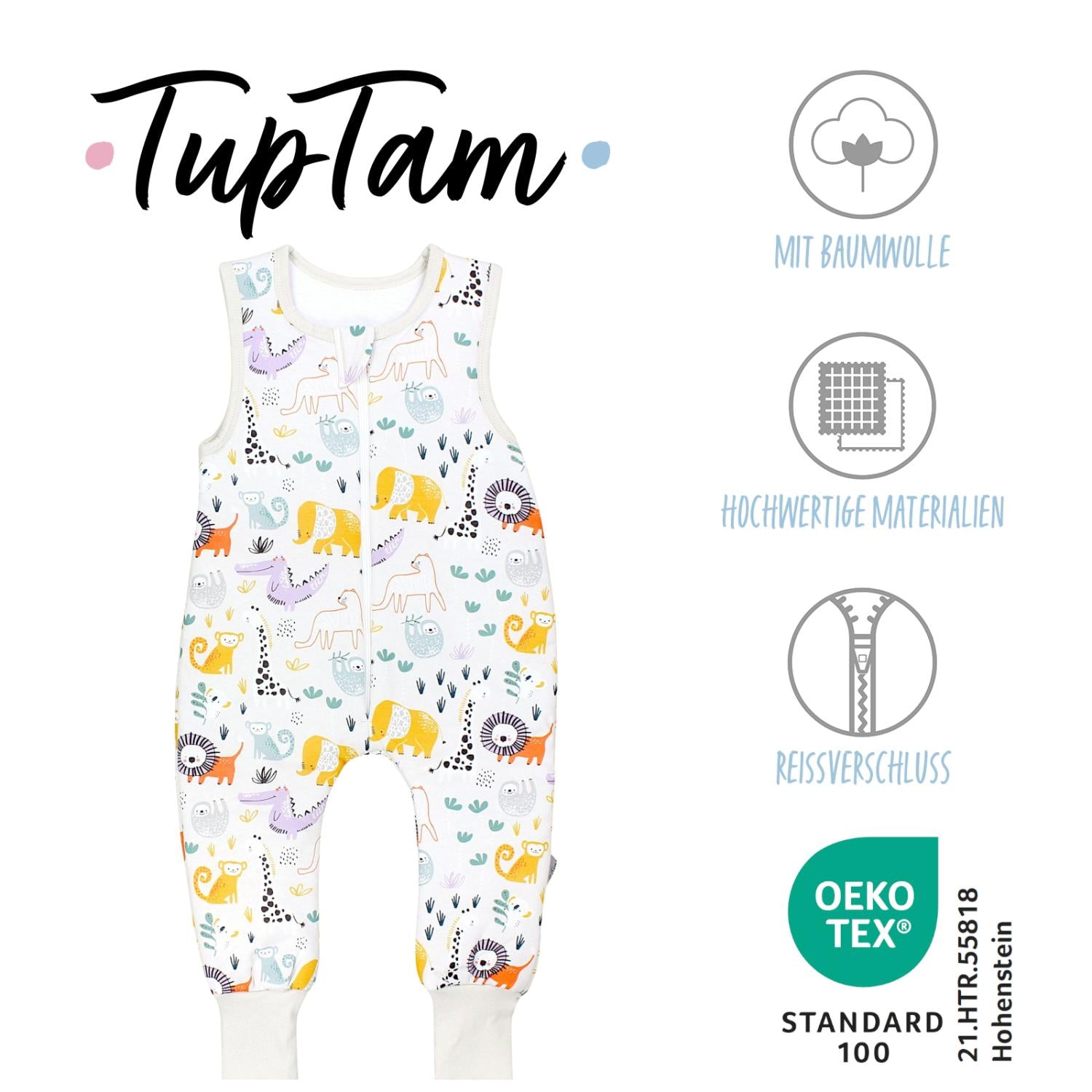 Wattierter Schlafsack mit Füßen 2.5 TOG