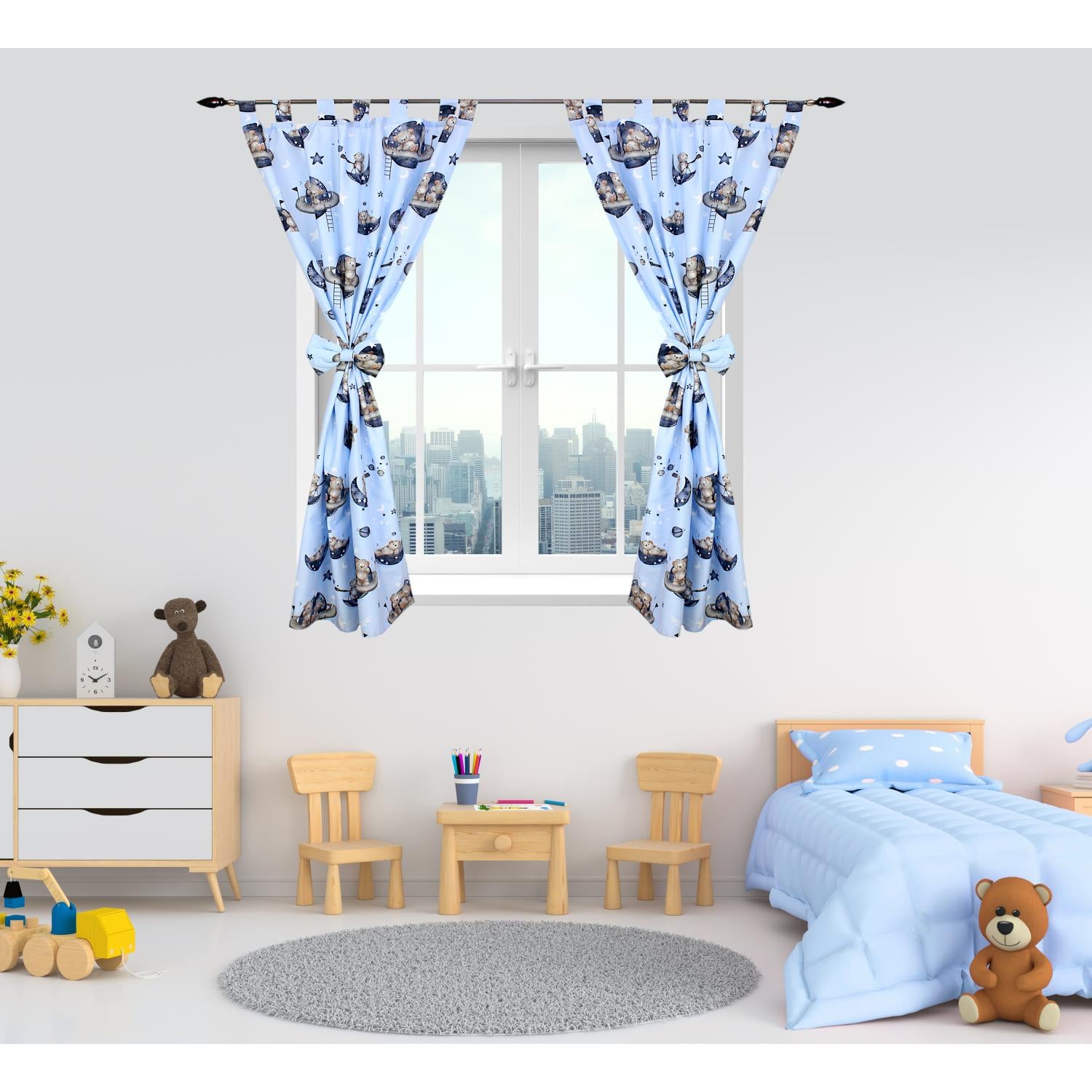 Vorhänge/Gardinen mit Schleifen 2er Set