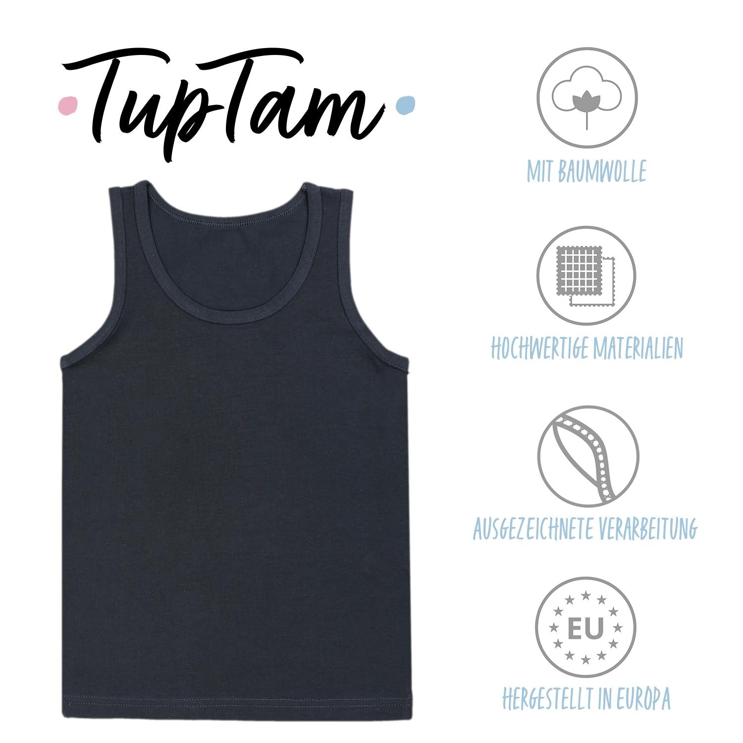 Kinder Unterhemd Ärmellos Tanktop - 5er Set