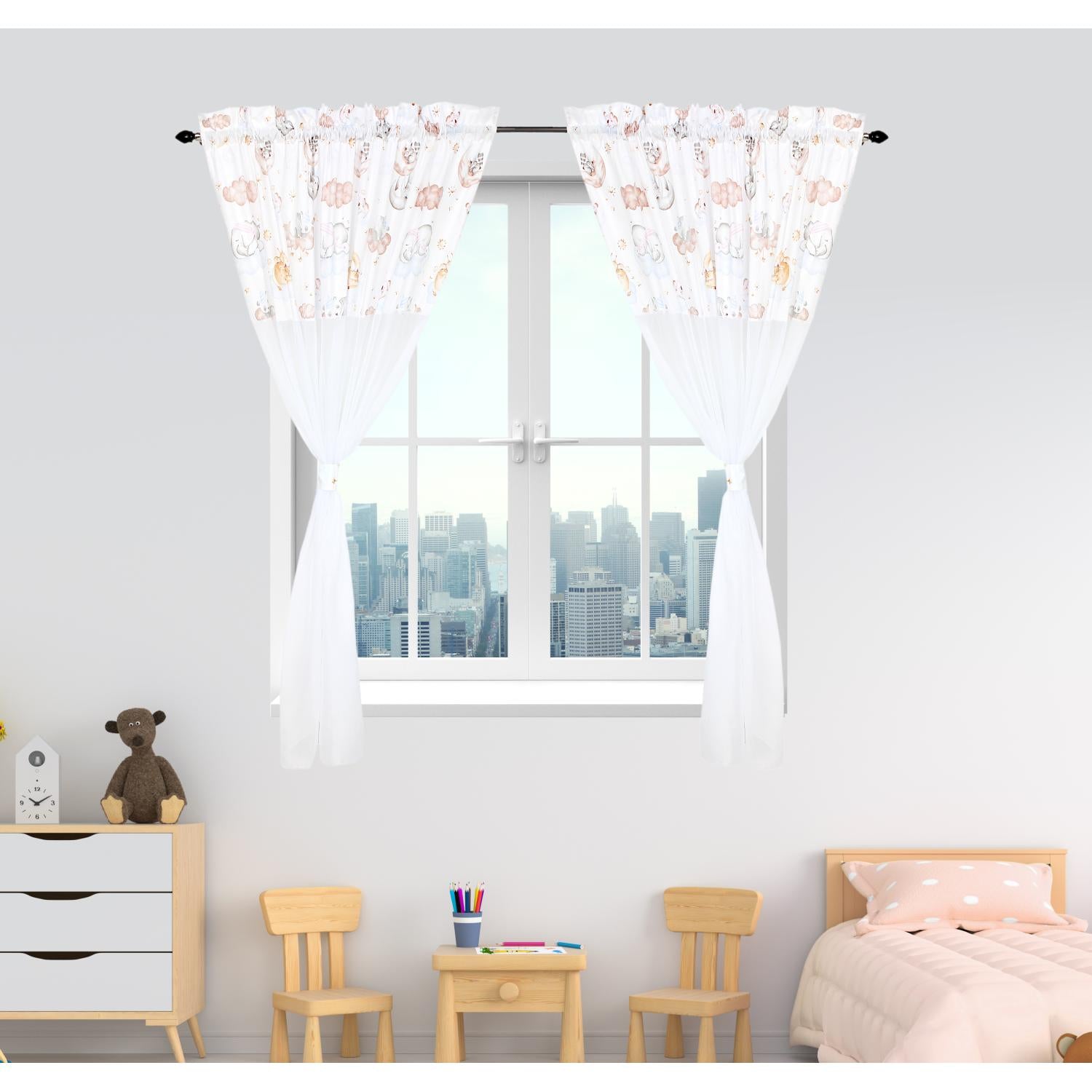 Kinderzimmer Voile/ Vorhänge/ Gardinen mit Tunnelzug Set