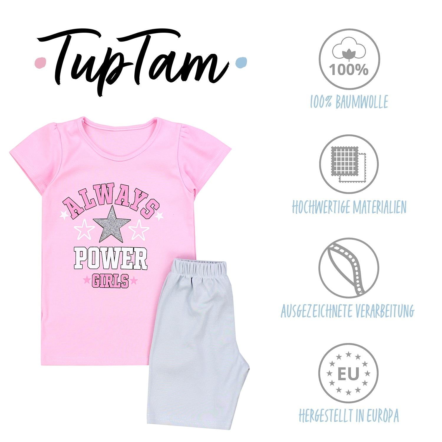 Mädchen Schlafanzug Kurzarm Pyjama
