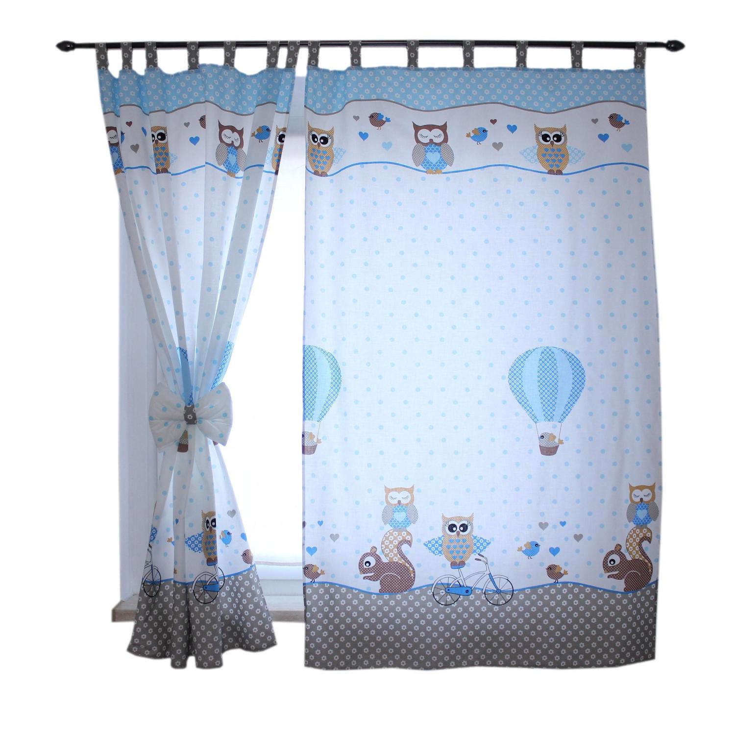 Vorhänge/Gardinen mit Schleifen 2er Set