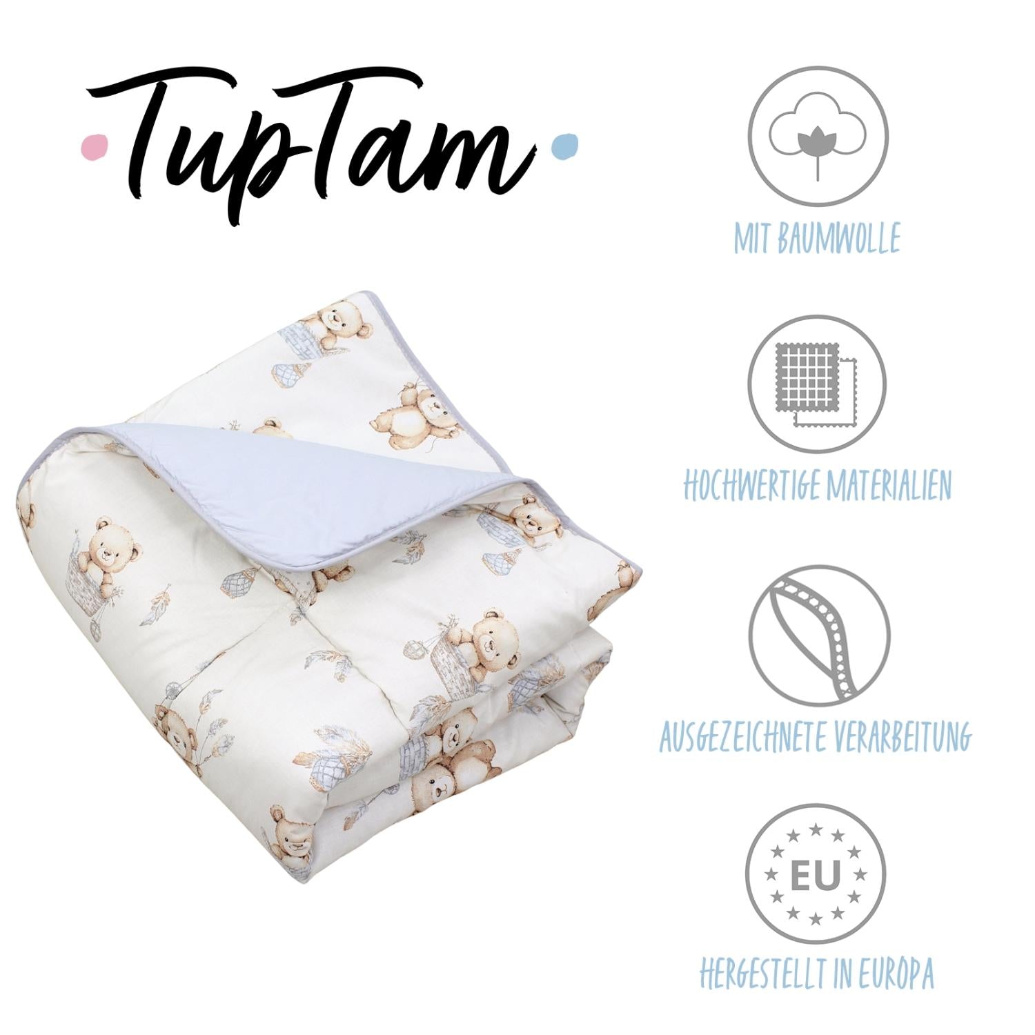 Gepolsterte XXL Krabbeldecke 120 x 120 cm