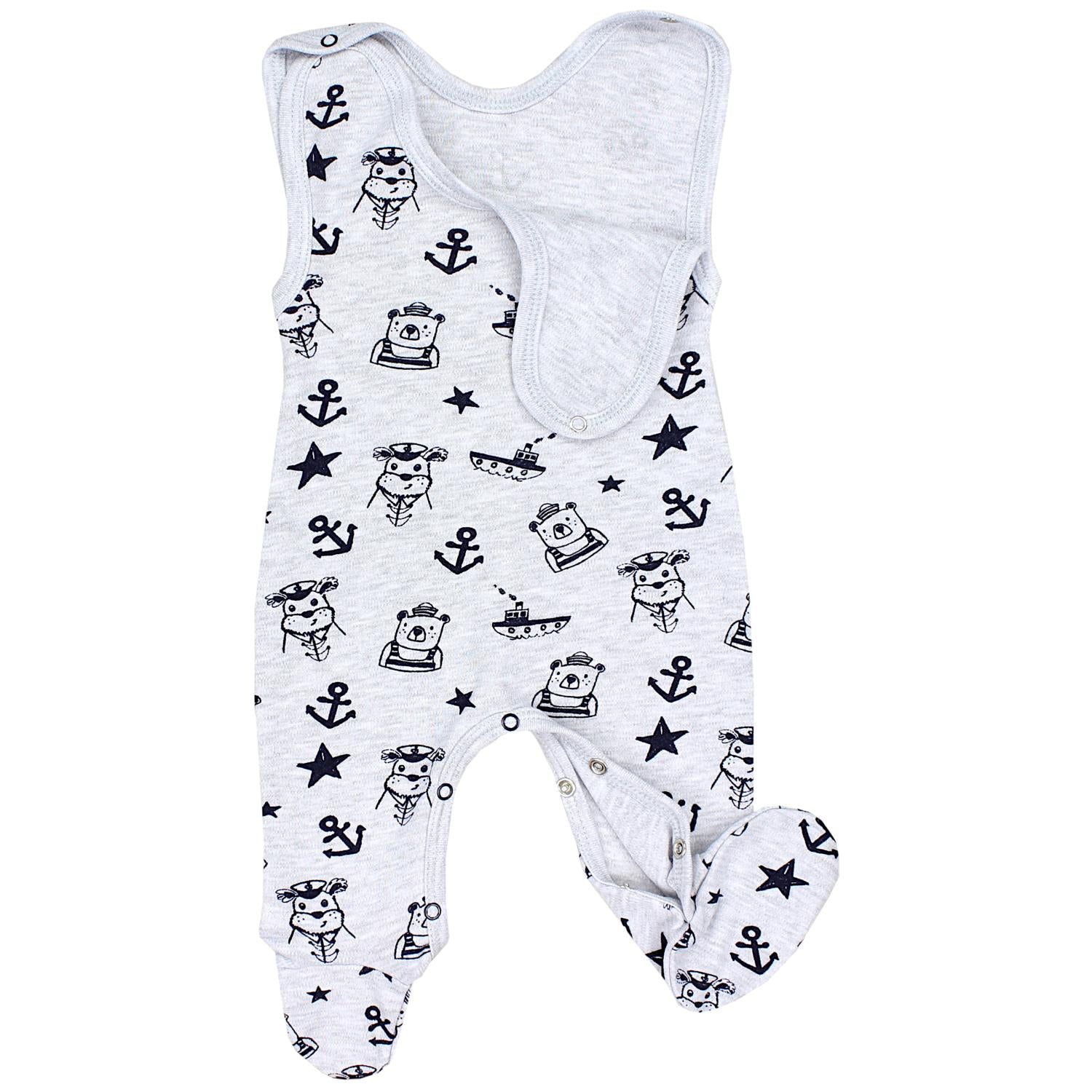 Strampler mit Aufdruck- 5er Pack
