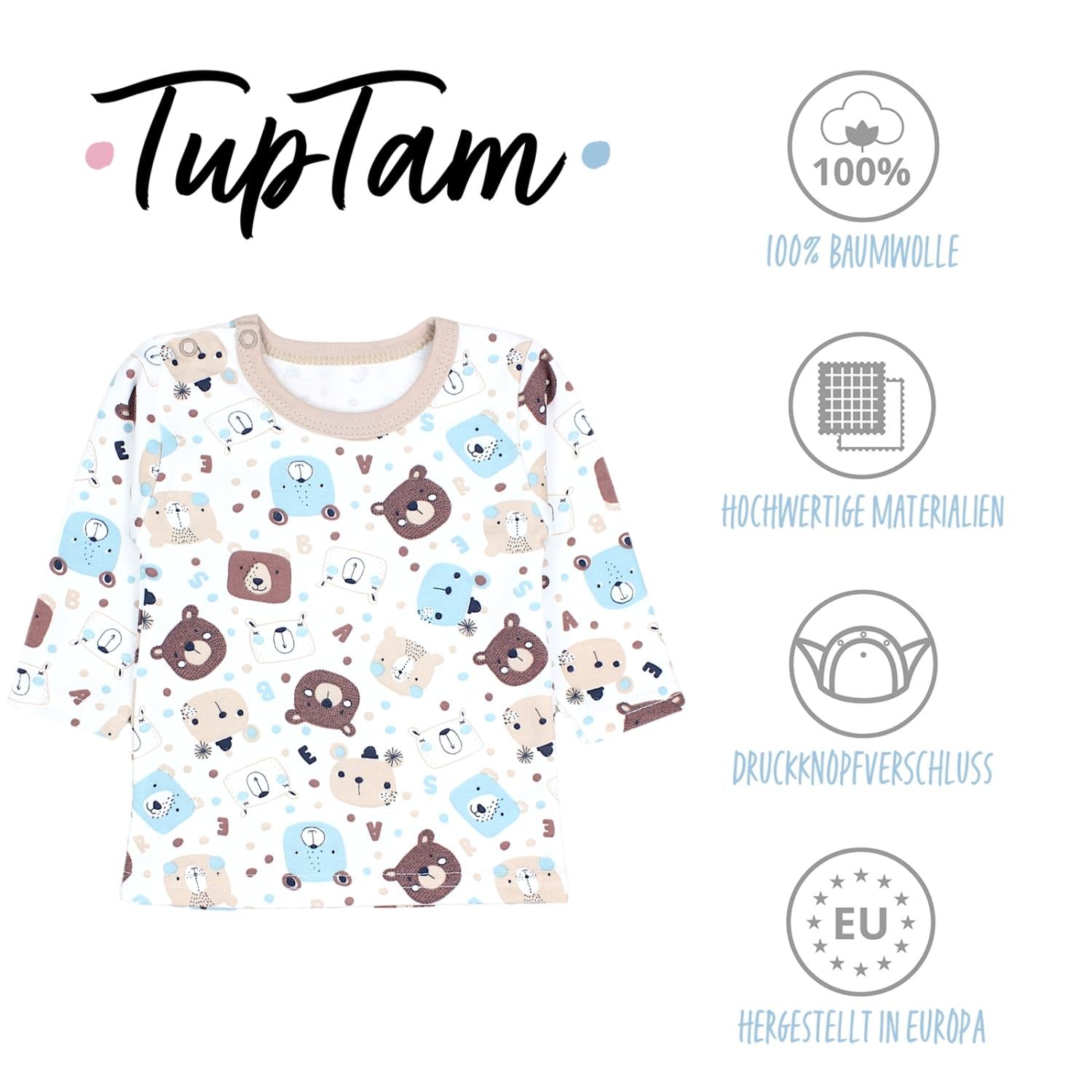 Langarmshirt - 5er Set