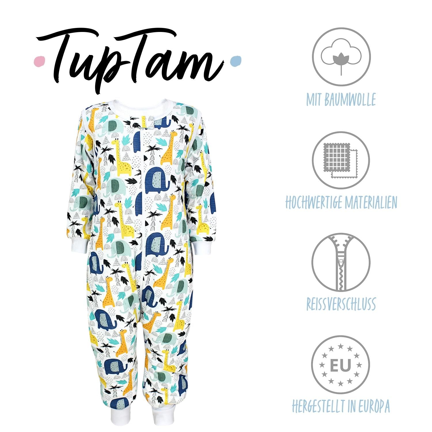 Bio-Schlafsack mit Beinen und Armen 2.5 TOG