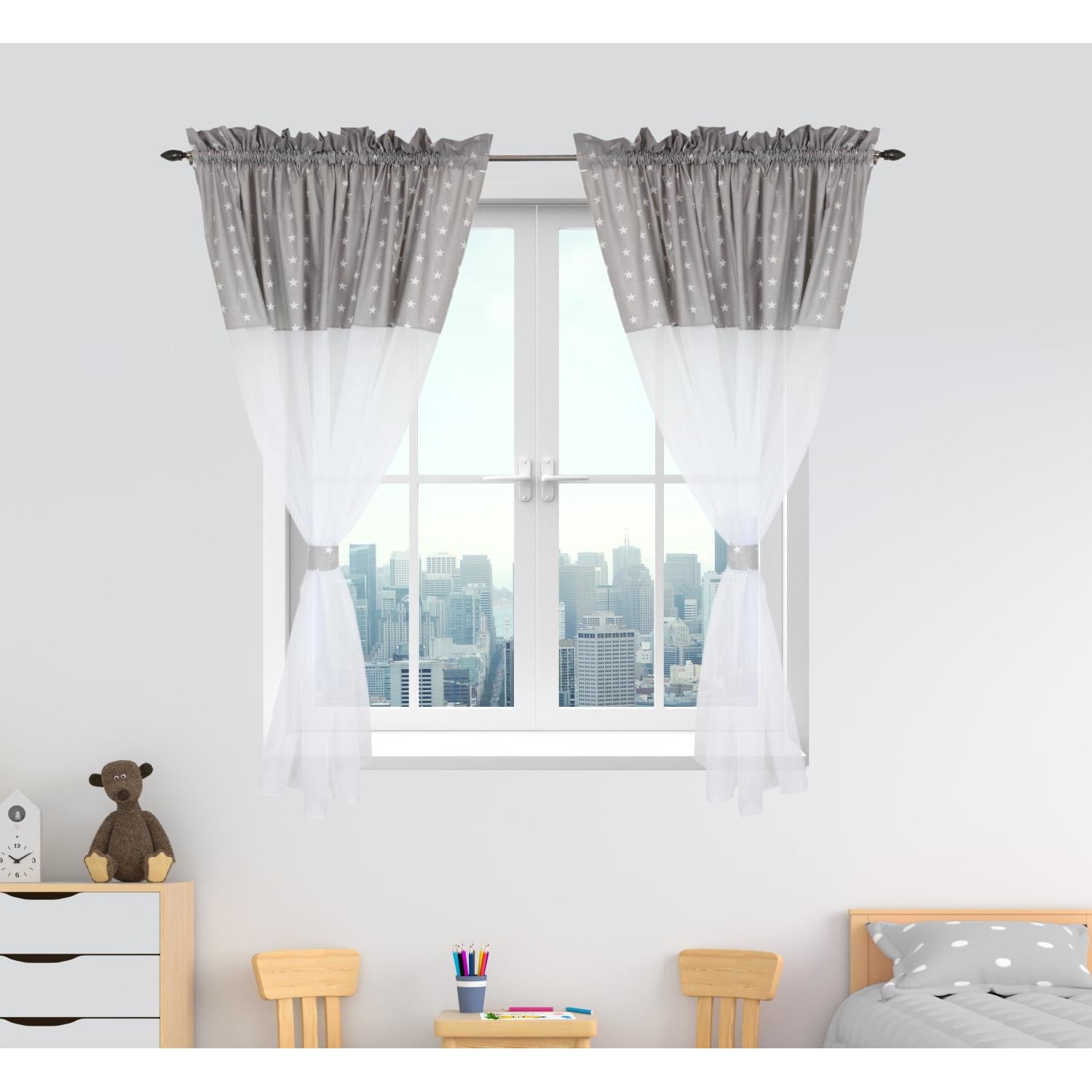 Kinderzimmer Voile/ Vorhänge/ Gardinen mit Tunnelzug Set