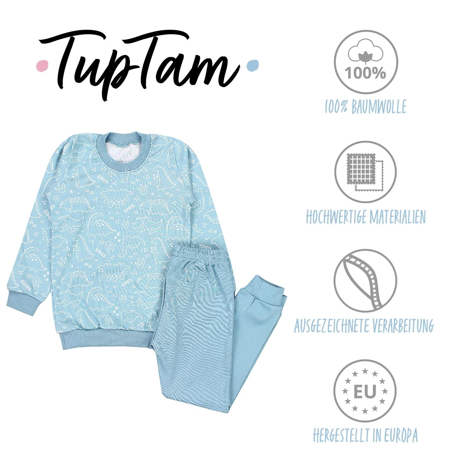 Jungen Pyjama Schlafanzug Langarm