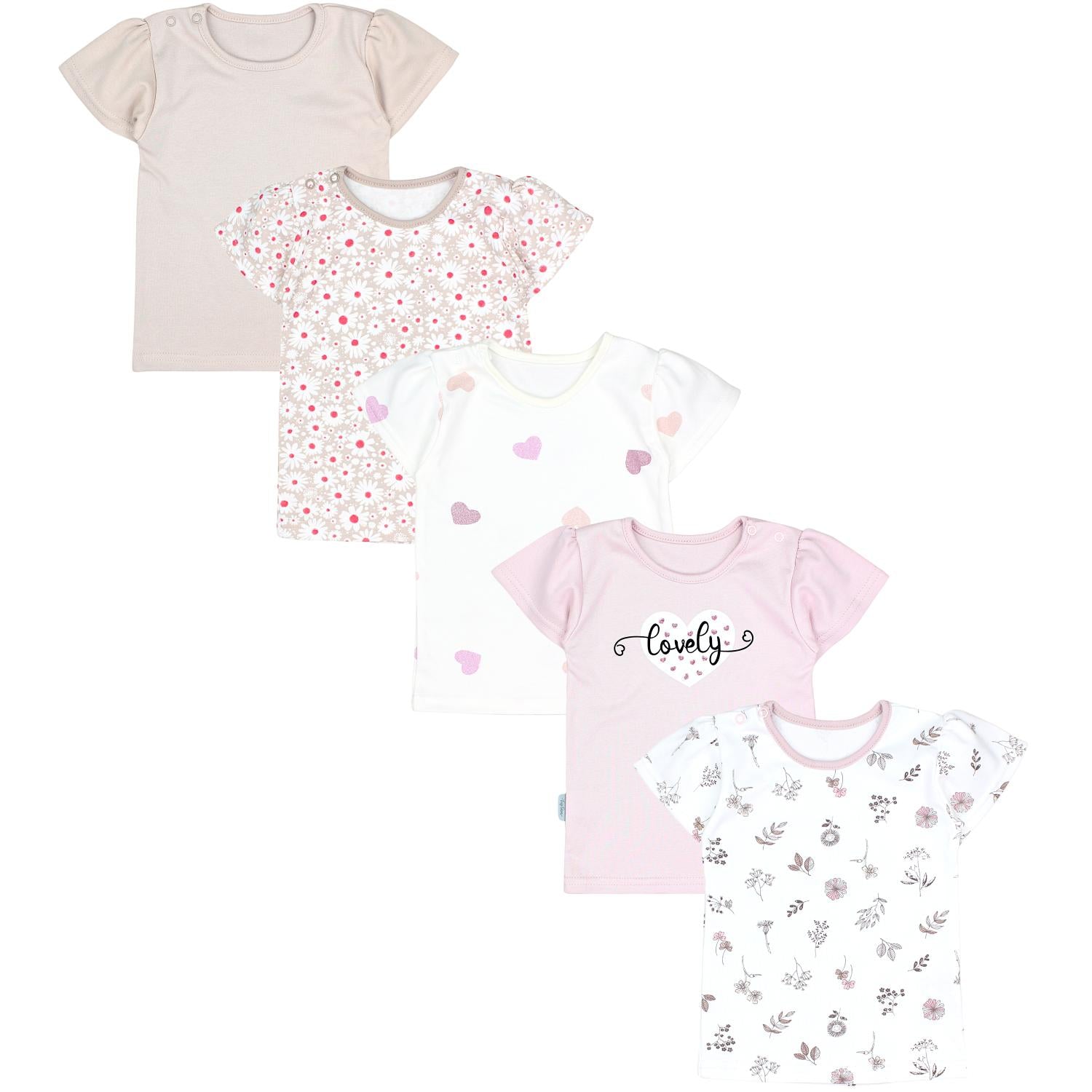 Baby T-Shirt Kurzarm - 5er Set