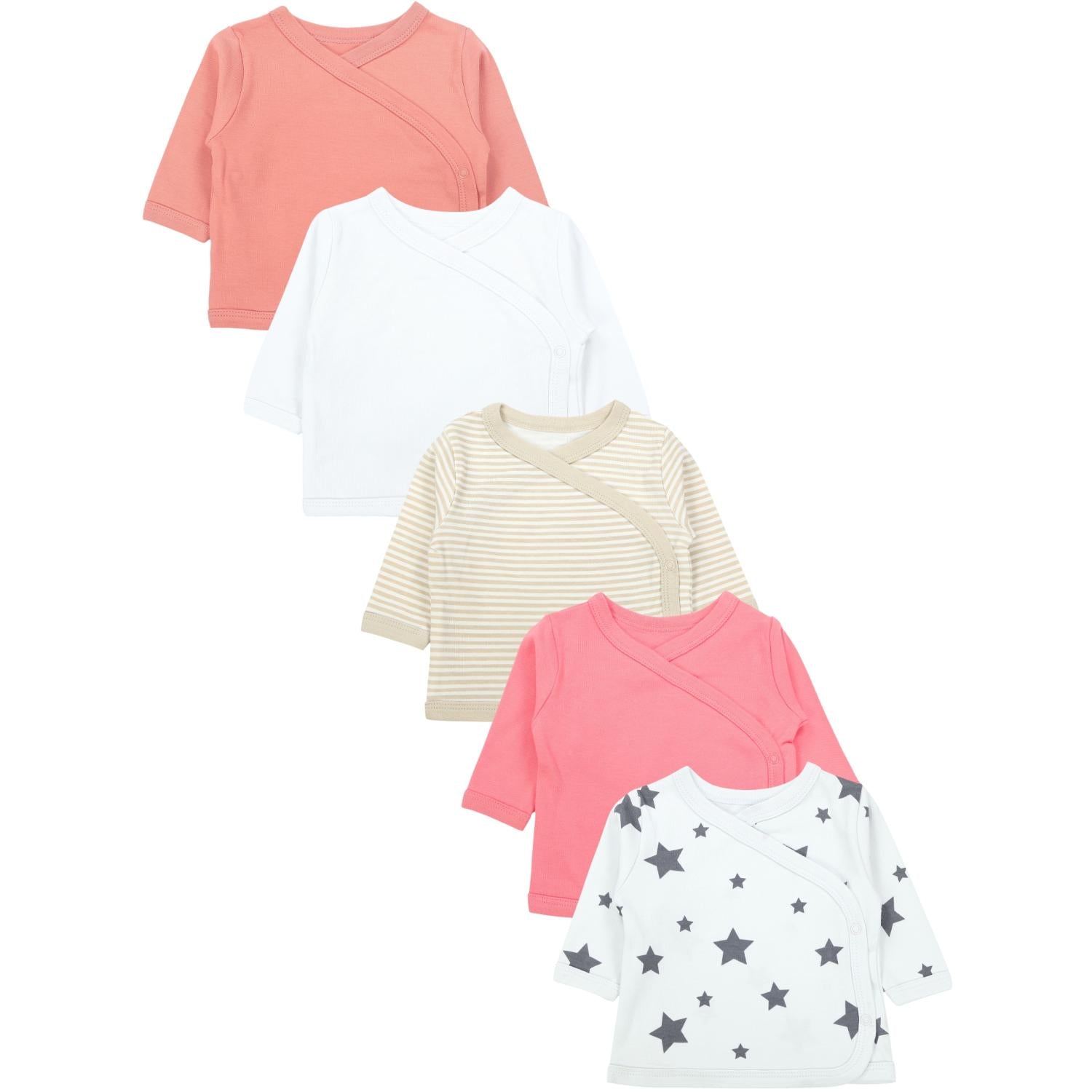 Langarm Wickelshirt- 5er Set