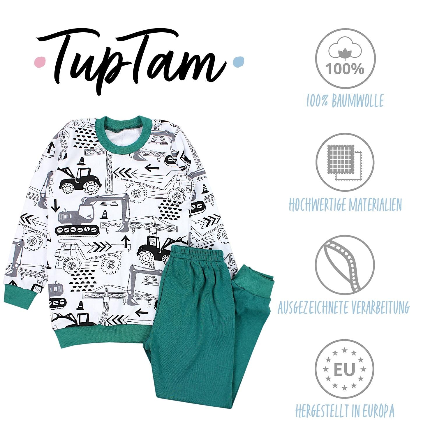 Jungen Pyjama Schlafanzug Langarm