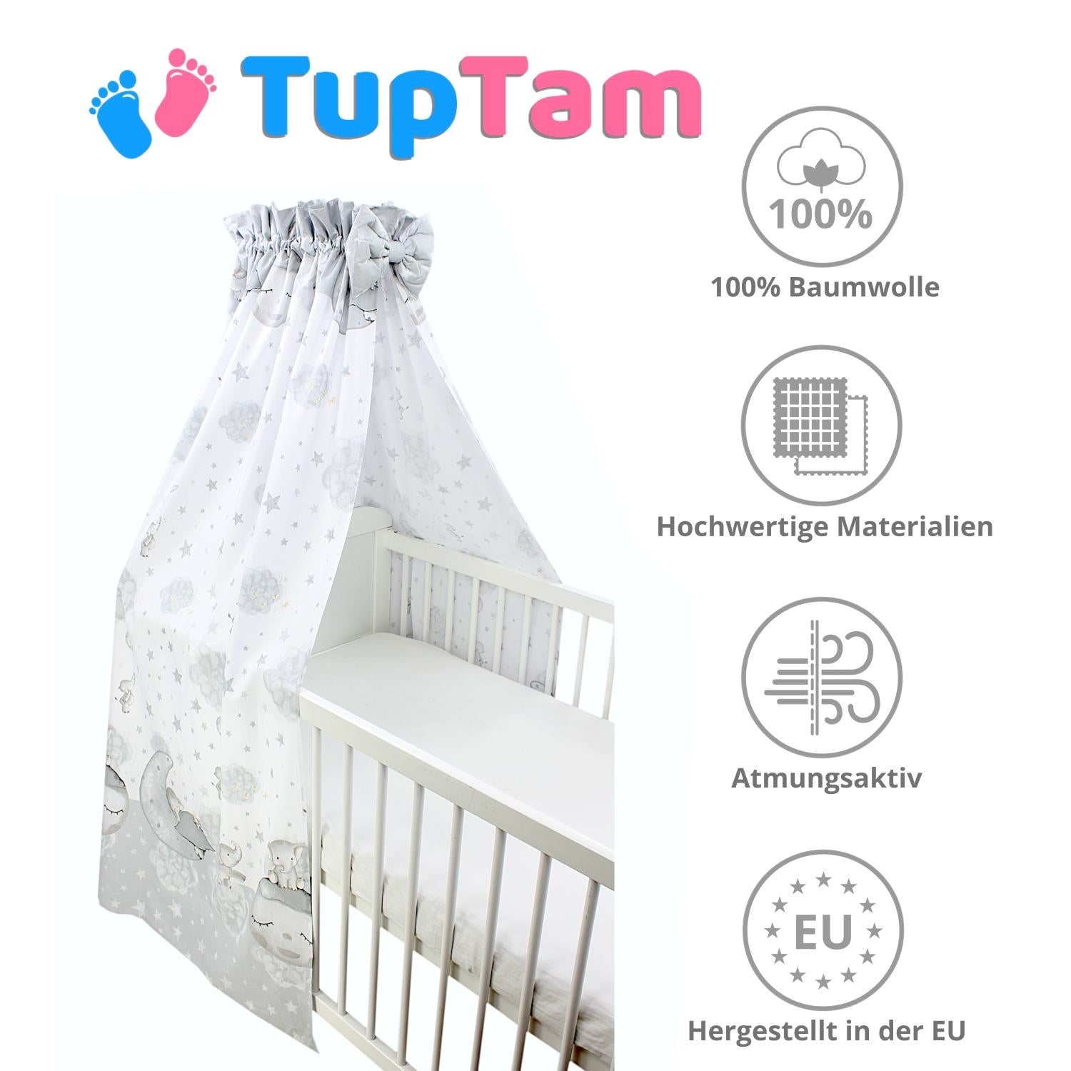 Babybett Himmel mit Schleifchen