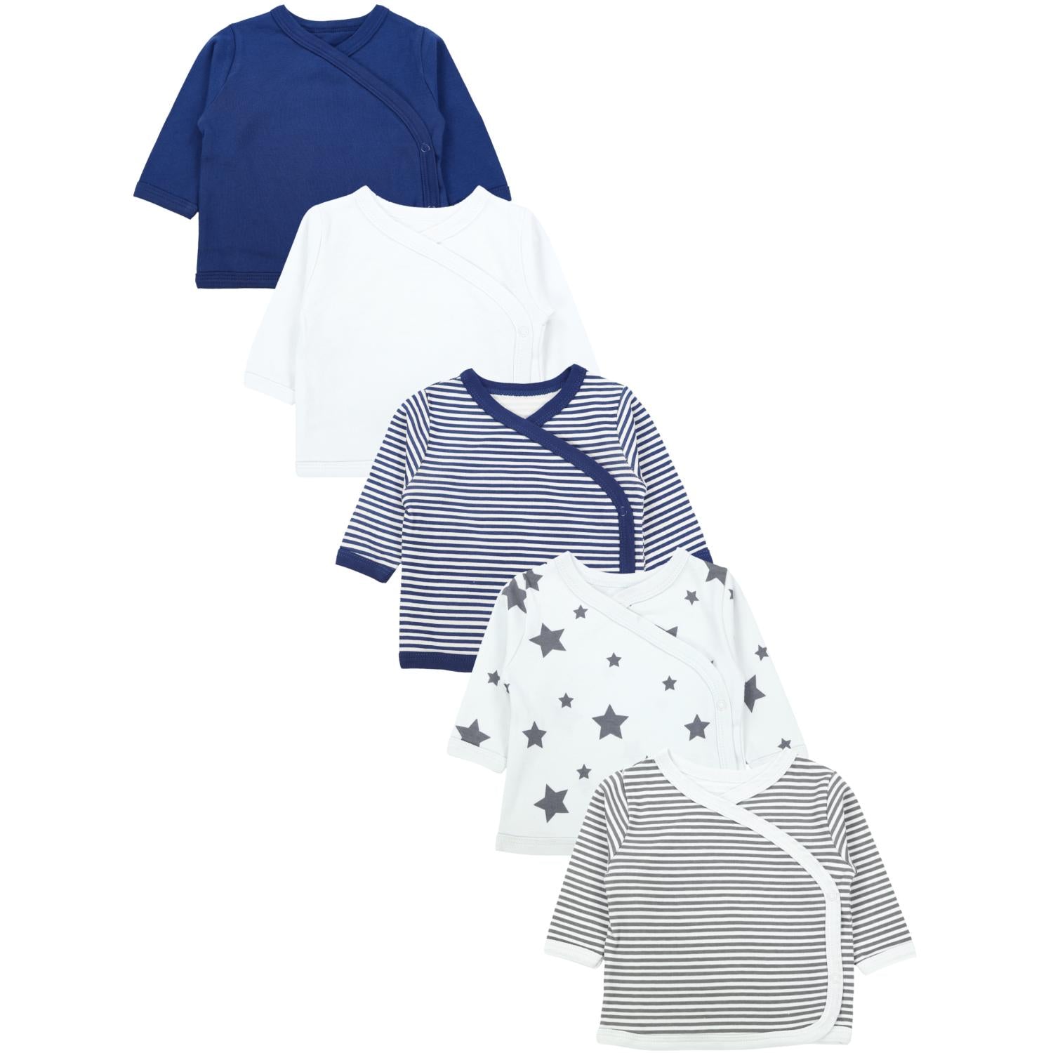 Langarm Wickelshirt - 5er Set
