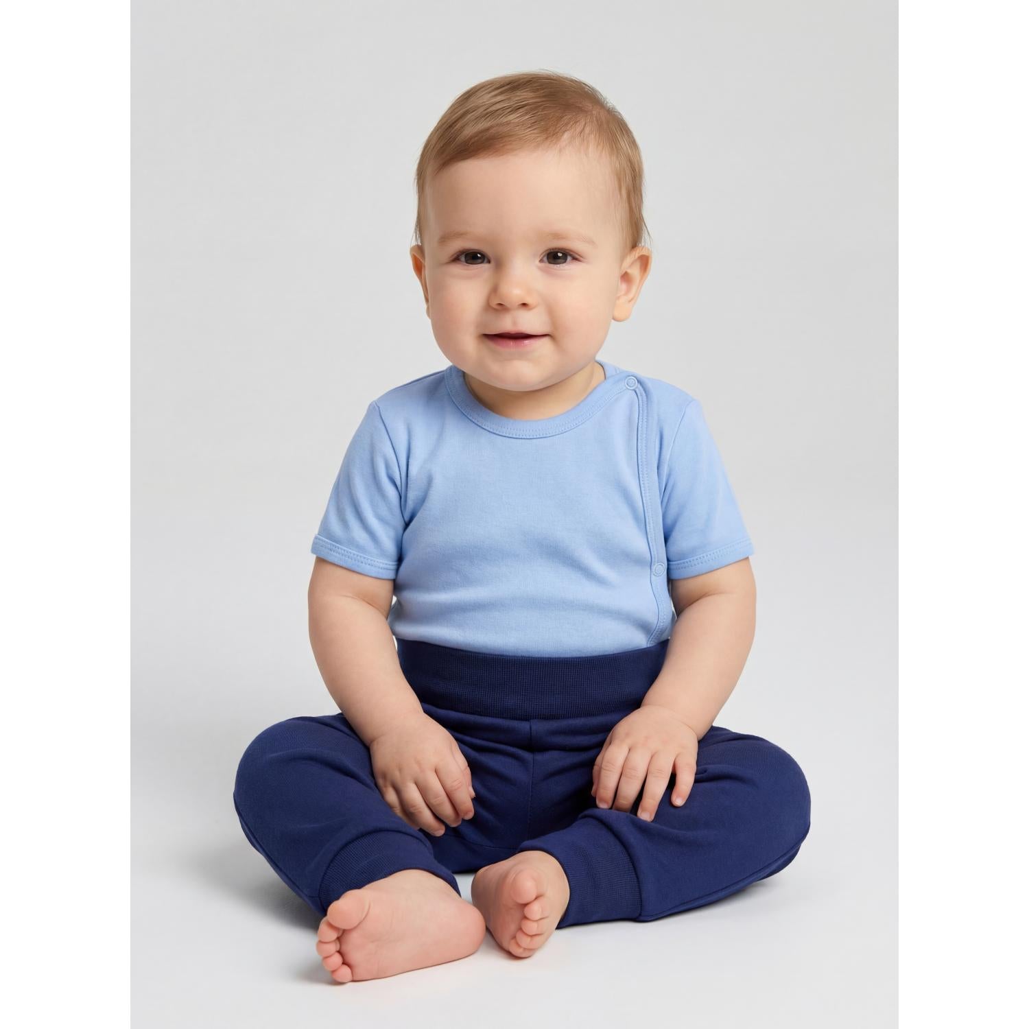 Baby Kurzarm Wickelbody mit Aufdruck - 5er Set