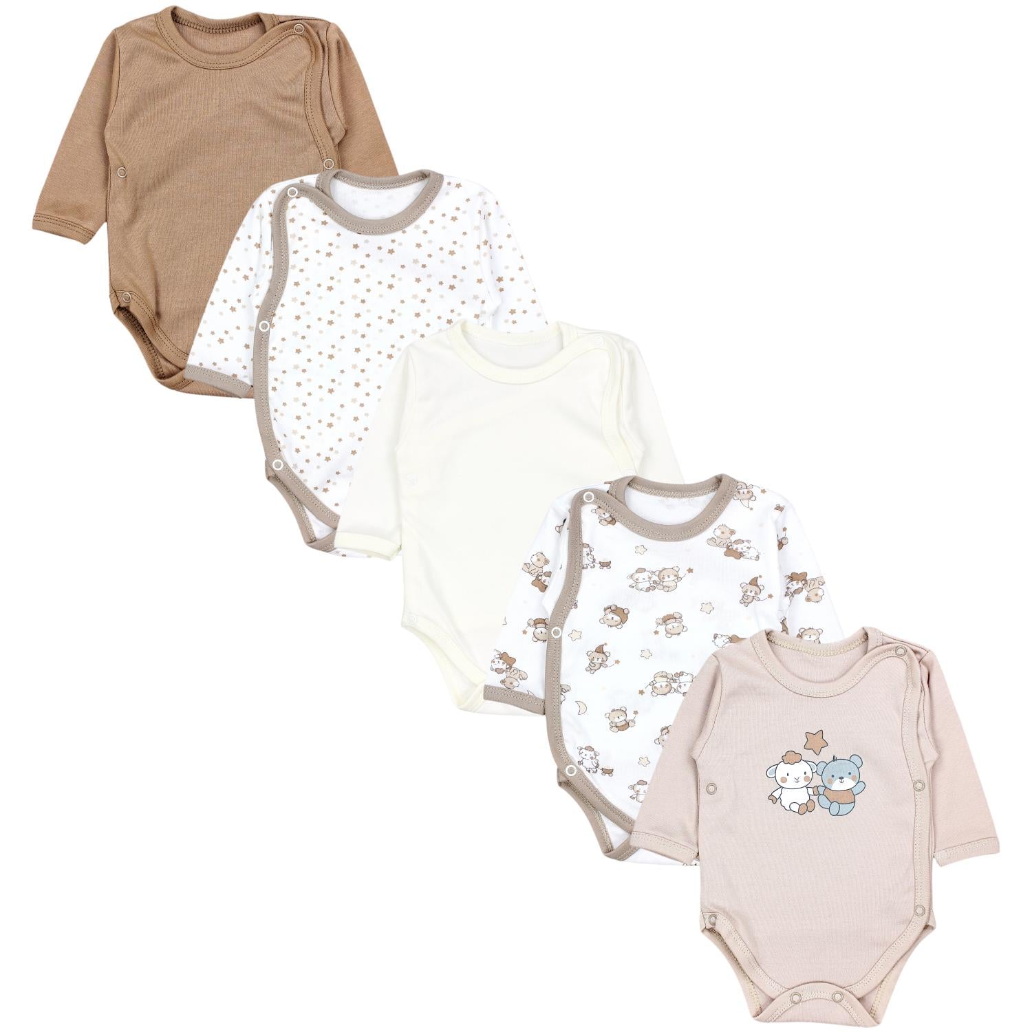 Wickelbody Langarm - 5er Set