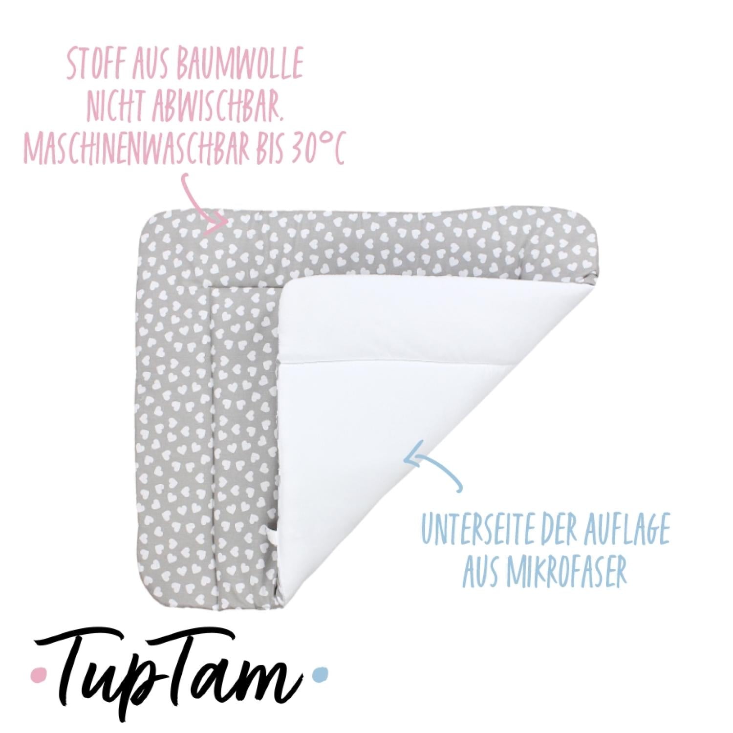 Baby Wickeltischauflage mit Baumwollbezug