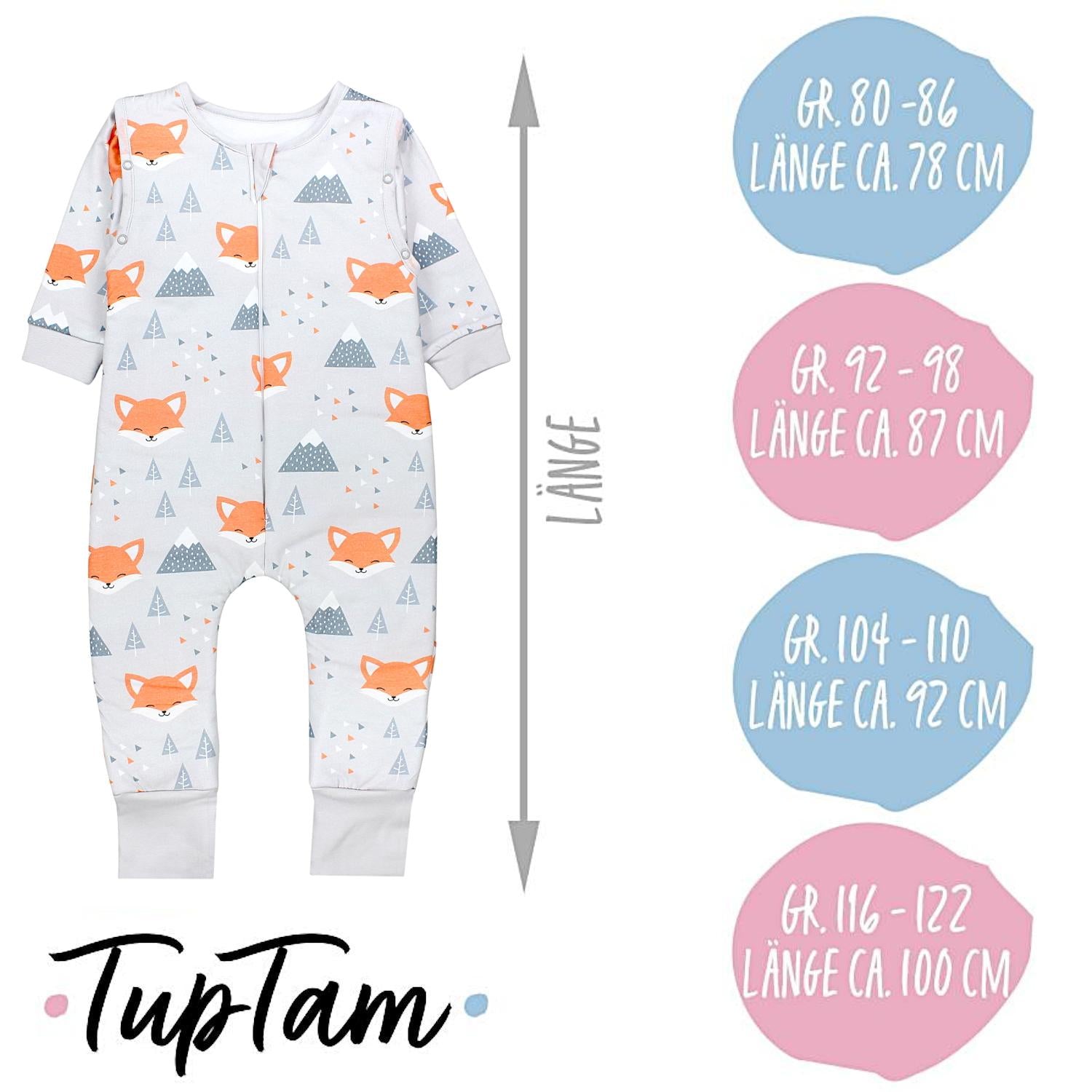 Bio- Schlafsack mit Beinen und Armen 2.5 TOG