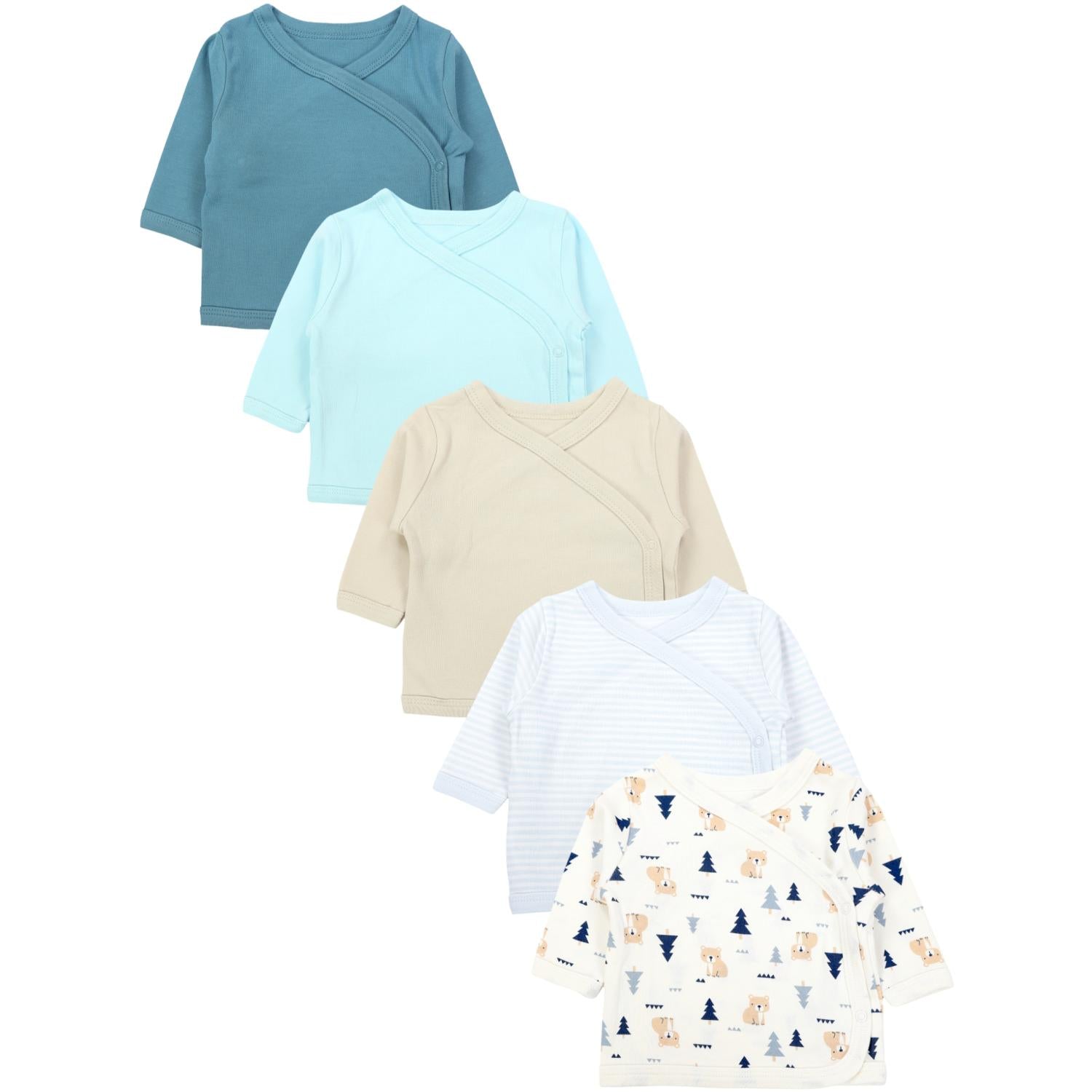 Langarm Wickelshirt - 5er Set