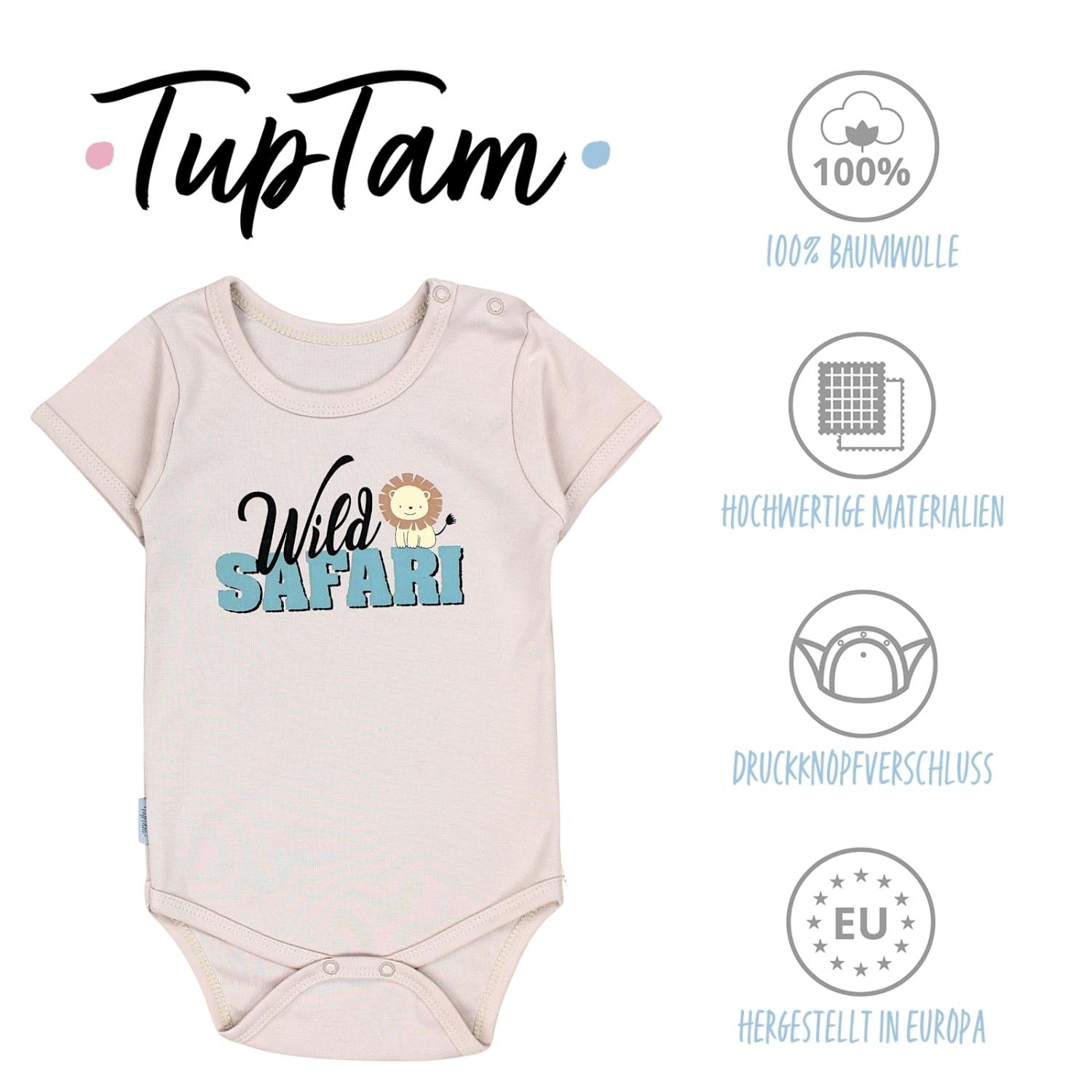 Baby Body Kurzarm Unifarben - 5er Set