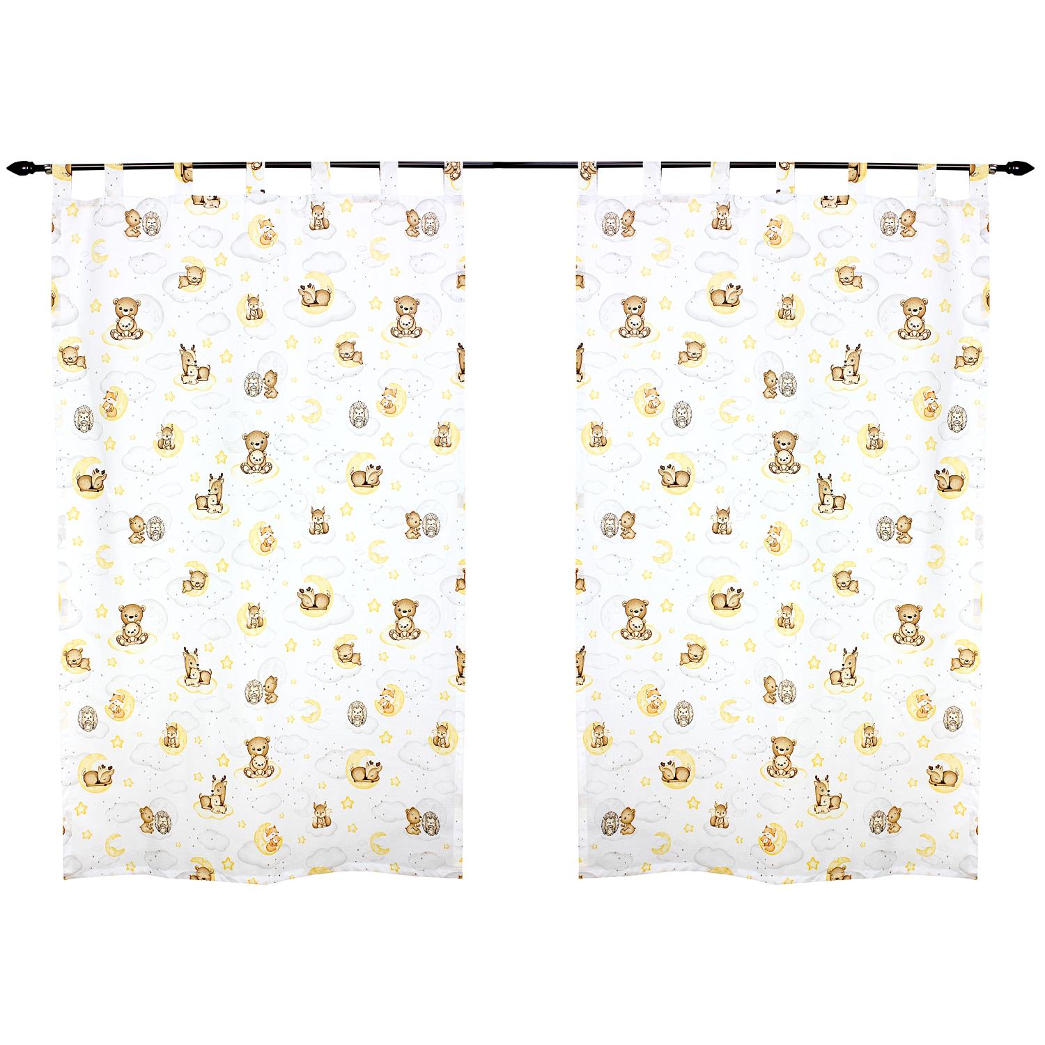 Vorhänge/Gardinen mit Schleifen 2er Set