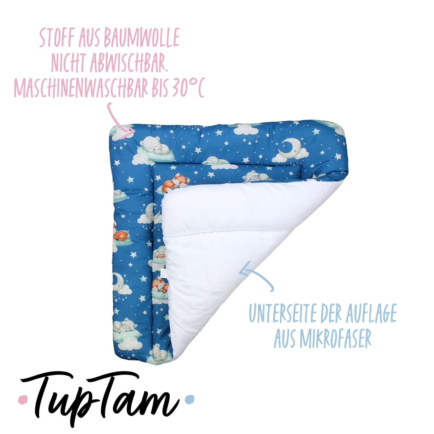 Wickeltischauflage mit Baumwollbezug