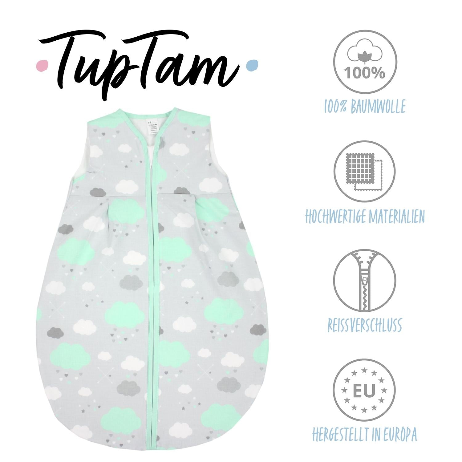 Baby Sommer Schlafsack ohne Ärmel unwattiert 0.5 TOG