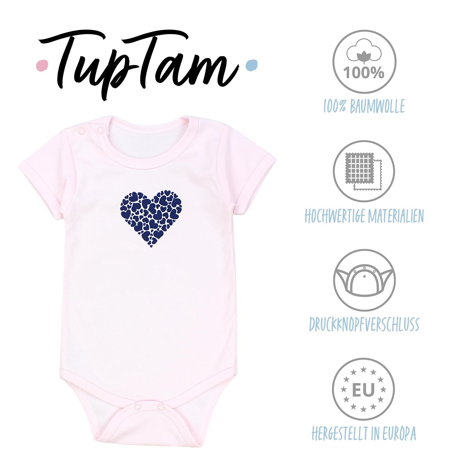 Baby Body Kurzarm in Unifarben - 5er Set