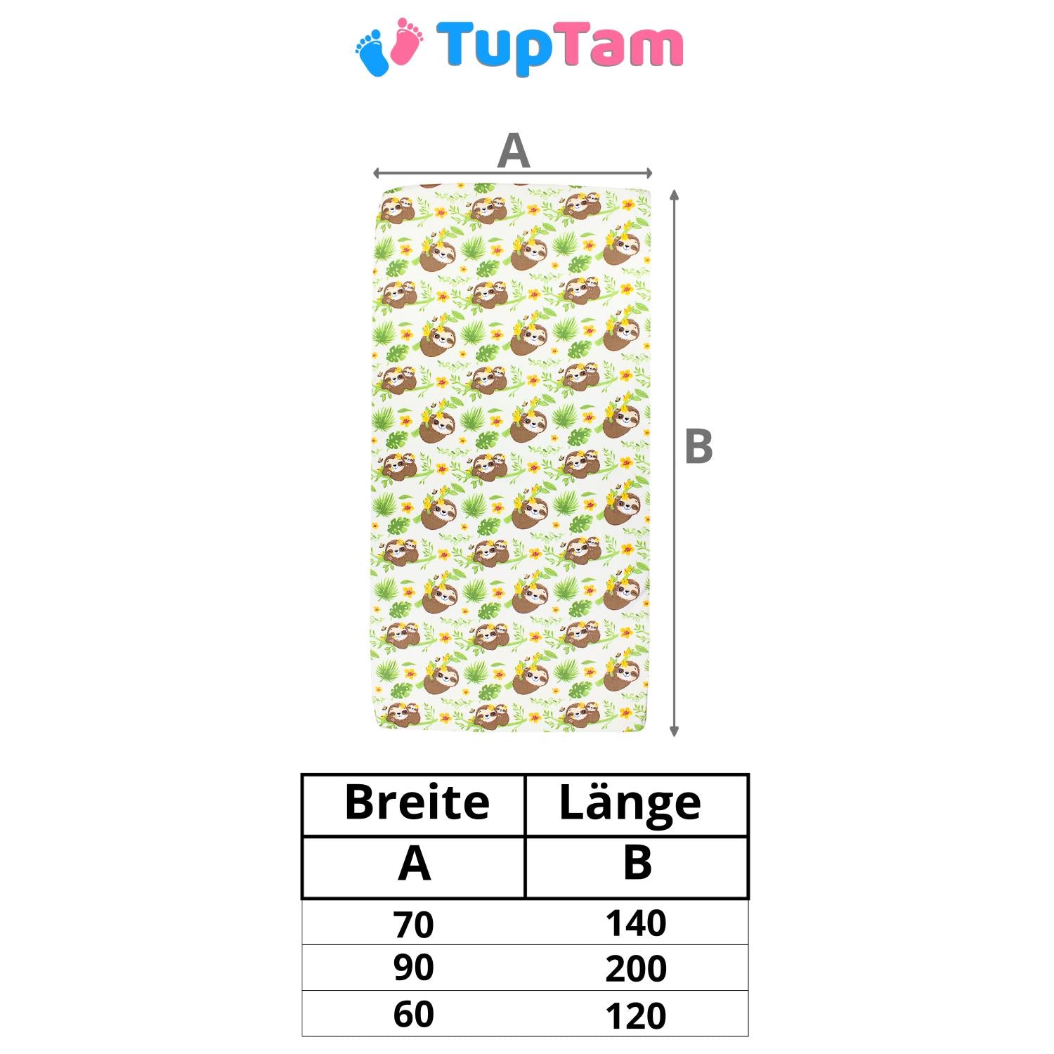 Baby/ Kinder Spannbettlaken Gemustert