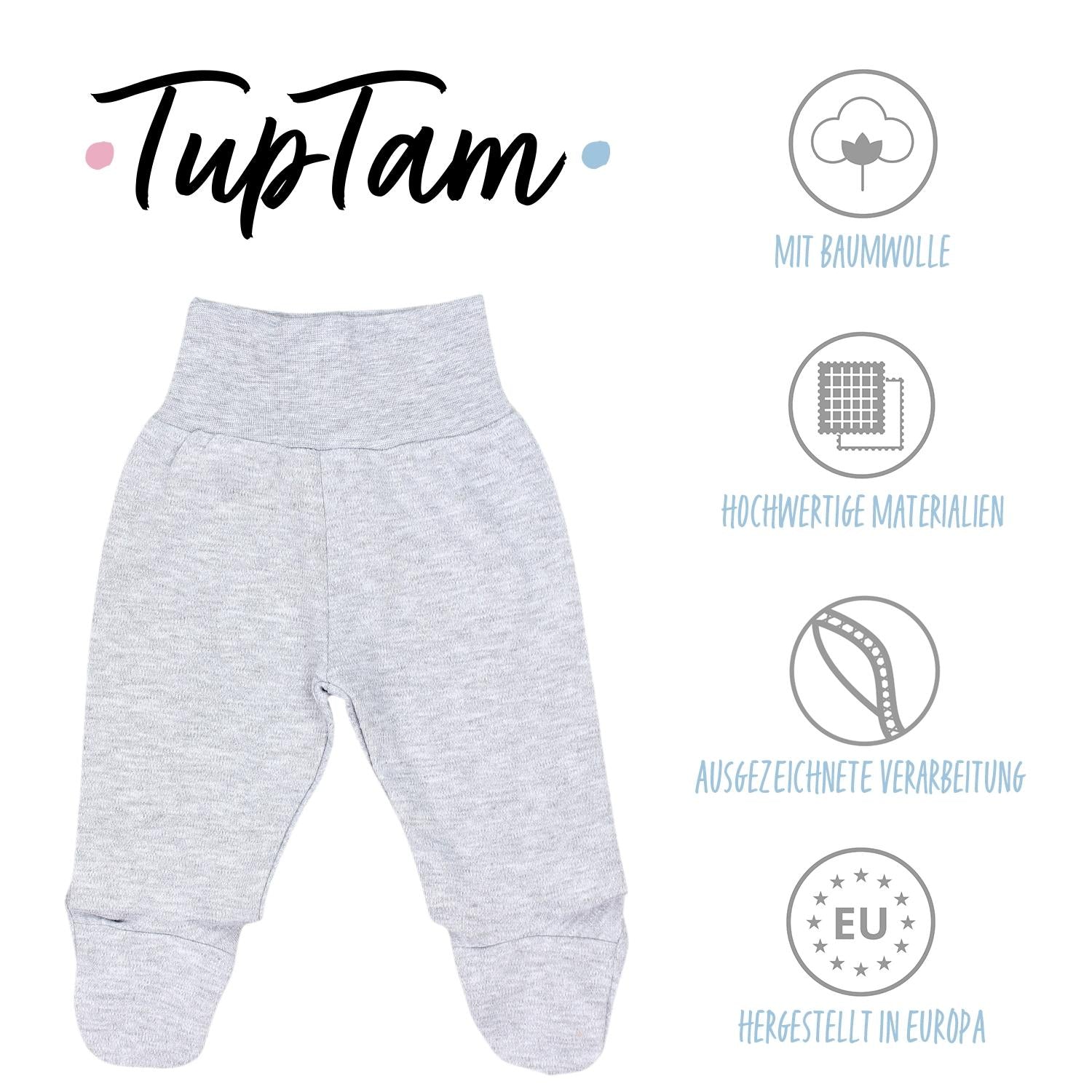 Baby Strampelhose mit Fuß - 3er Set