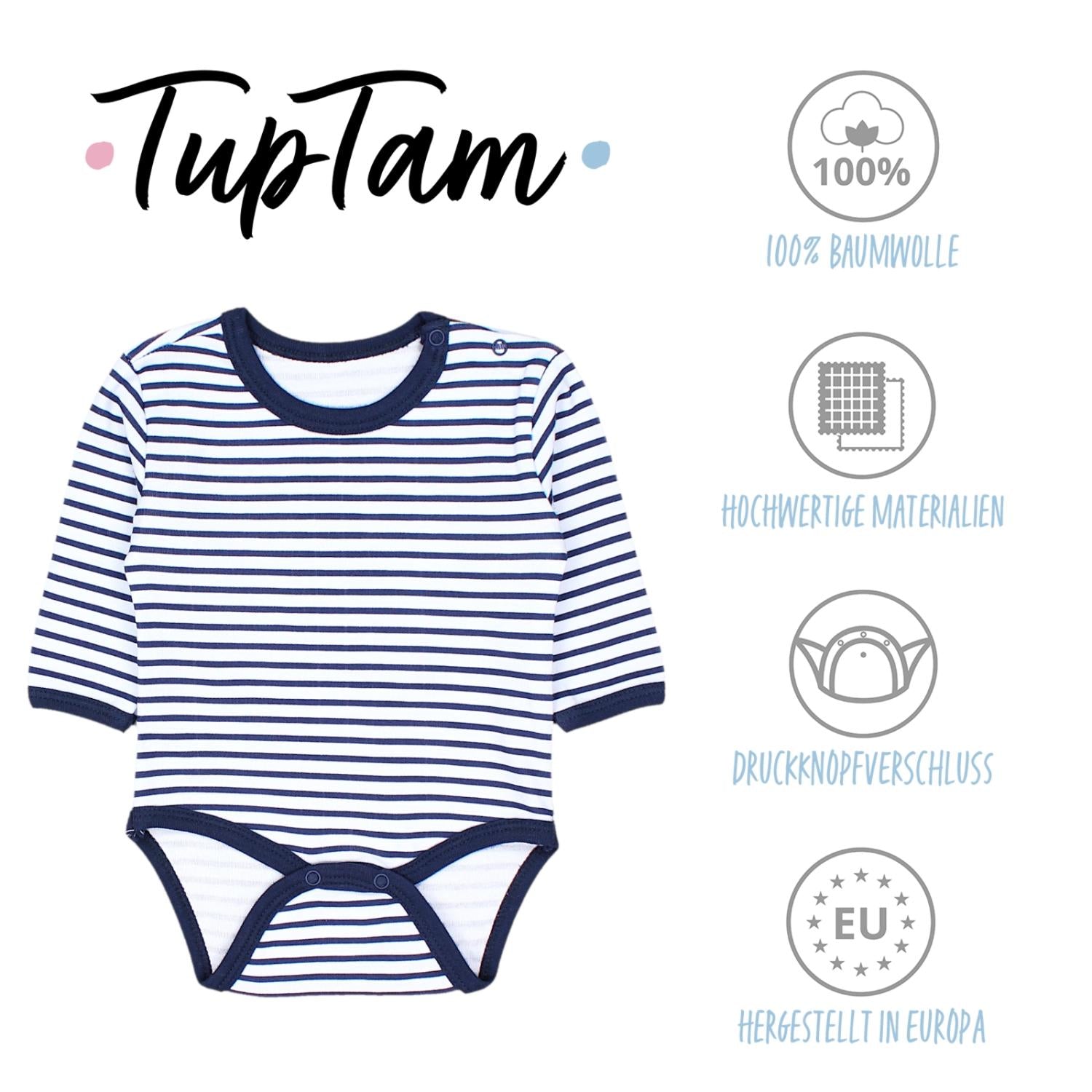 Langarm- Body mit Aufdruck - 5er Set