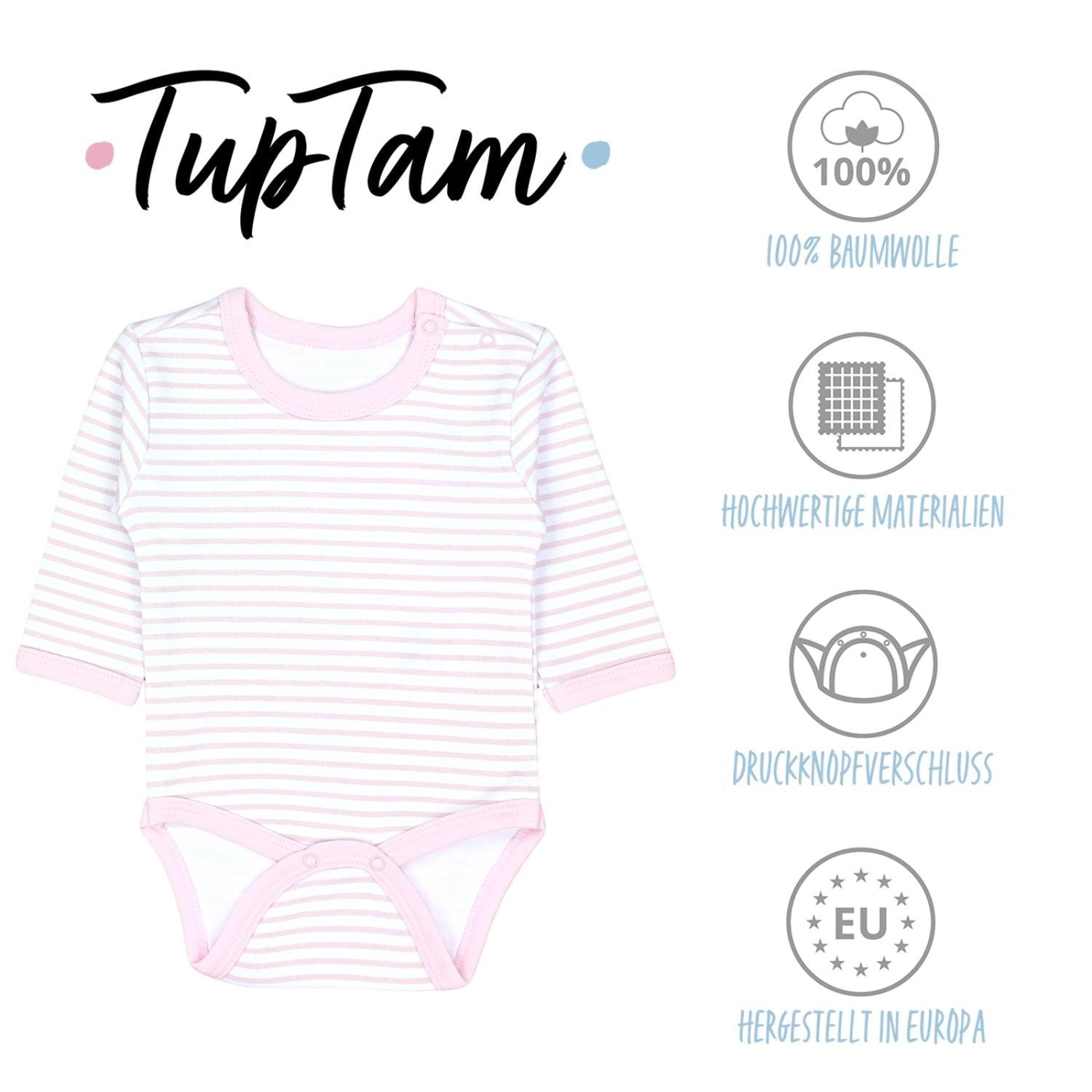 Langarm- Body mit Aufdruck - 5er Set
