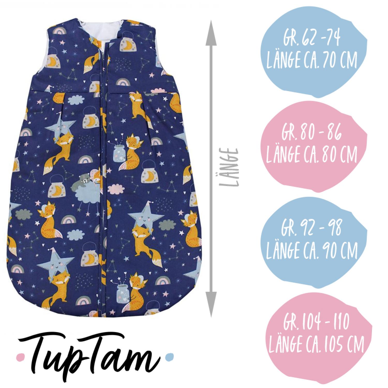 Baby Ganzjahresschlafsack ärmellos 2.5 TOG
