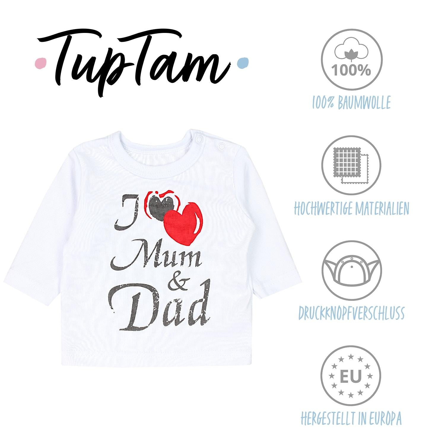 Baby Langarmshirt mit Aufdruck - 3er Set