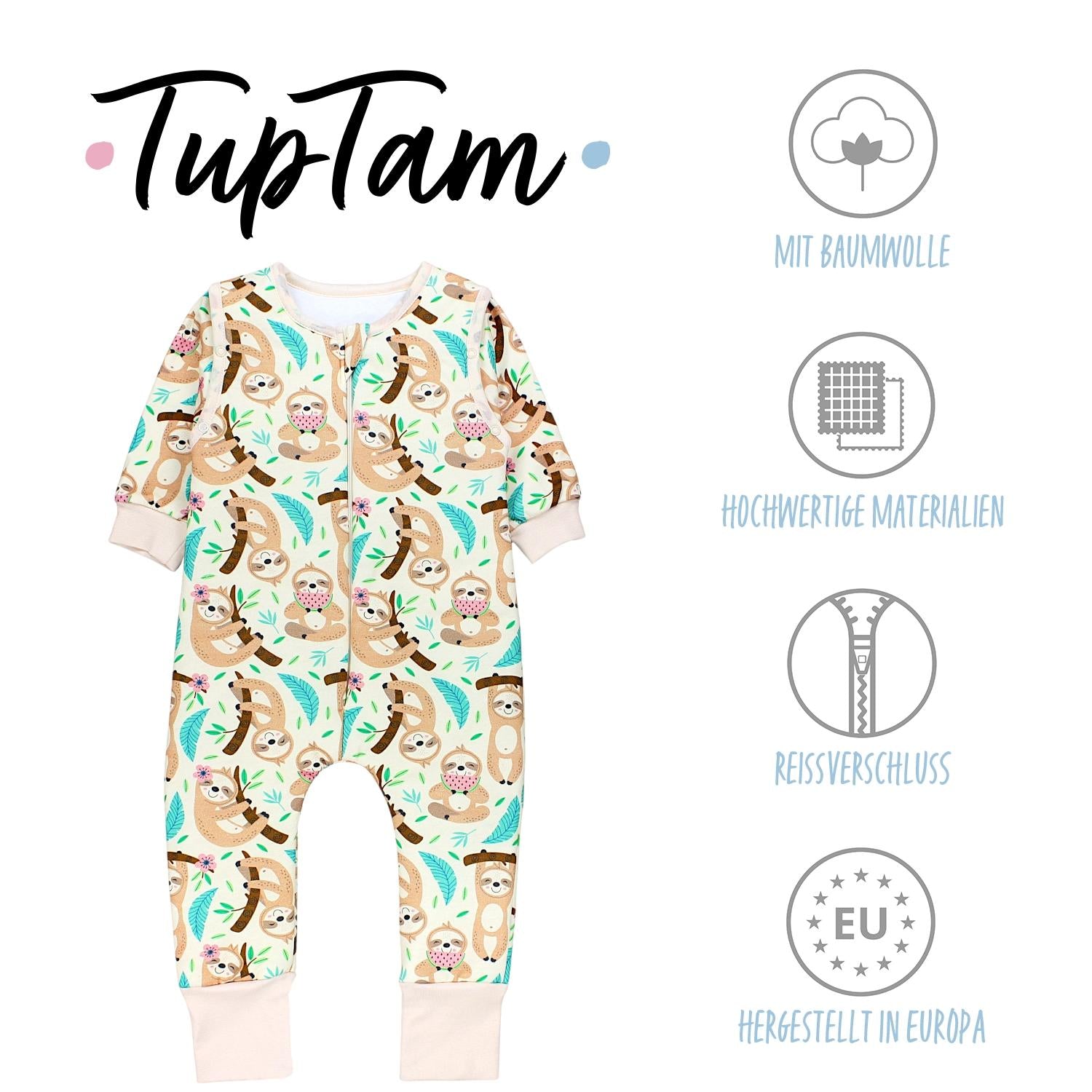 Bio- Schlafsack mit Beinen und Armen 2.5 TOG