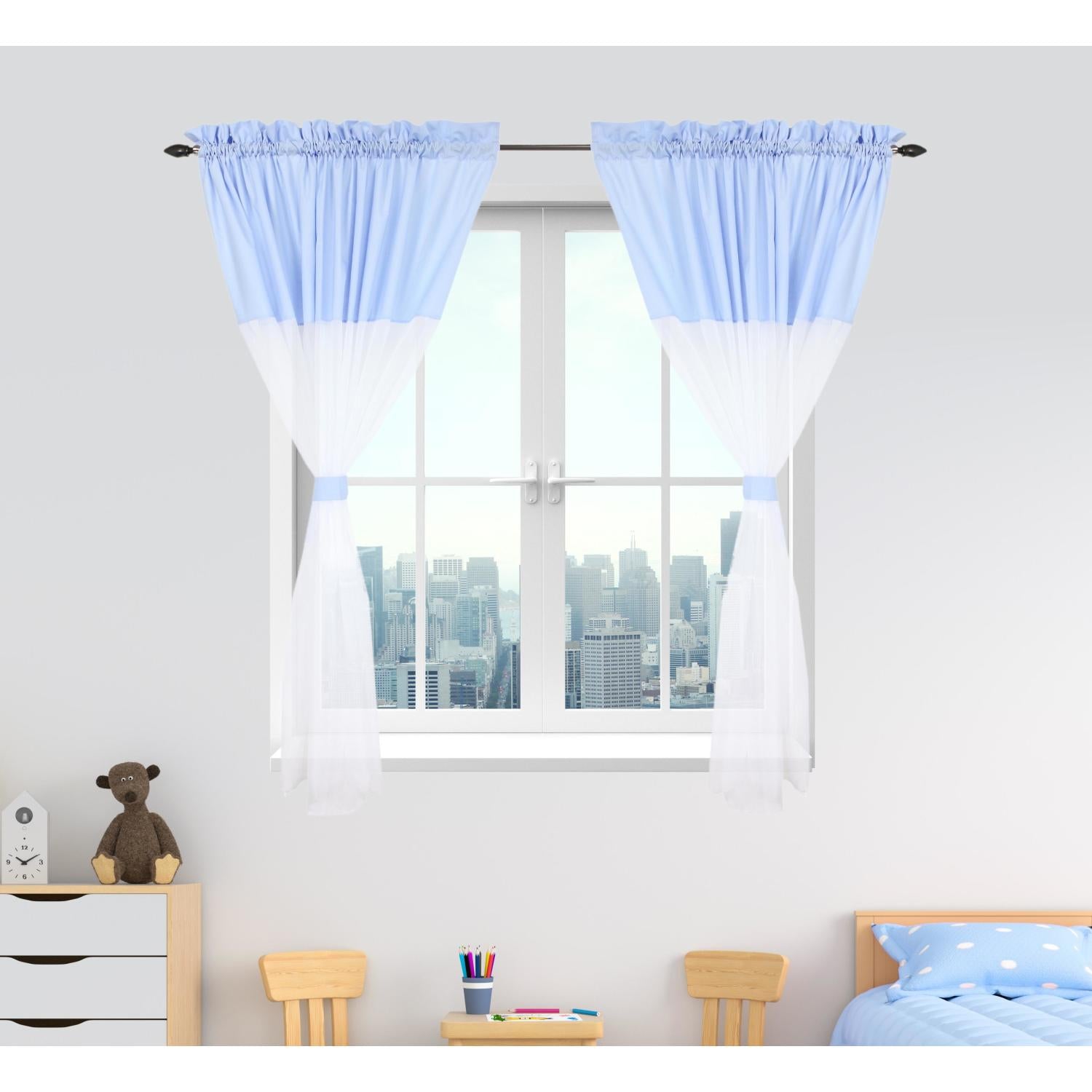 Kinderzimmer Voile/ Vorhänge/ Gardinen mit Tunnelzug Set