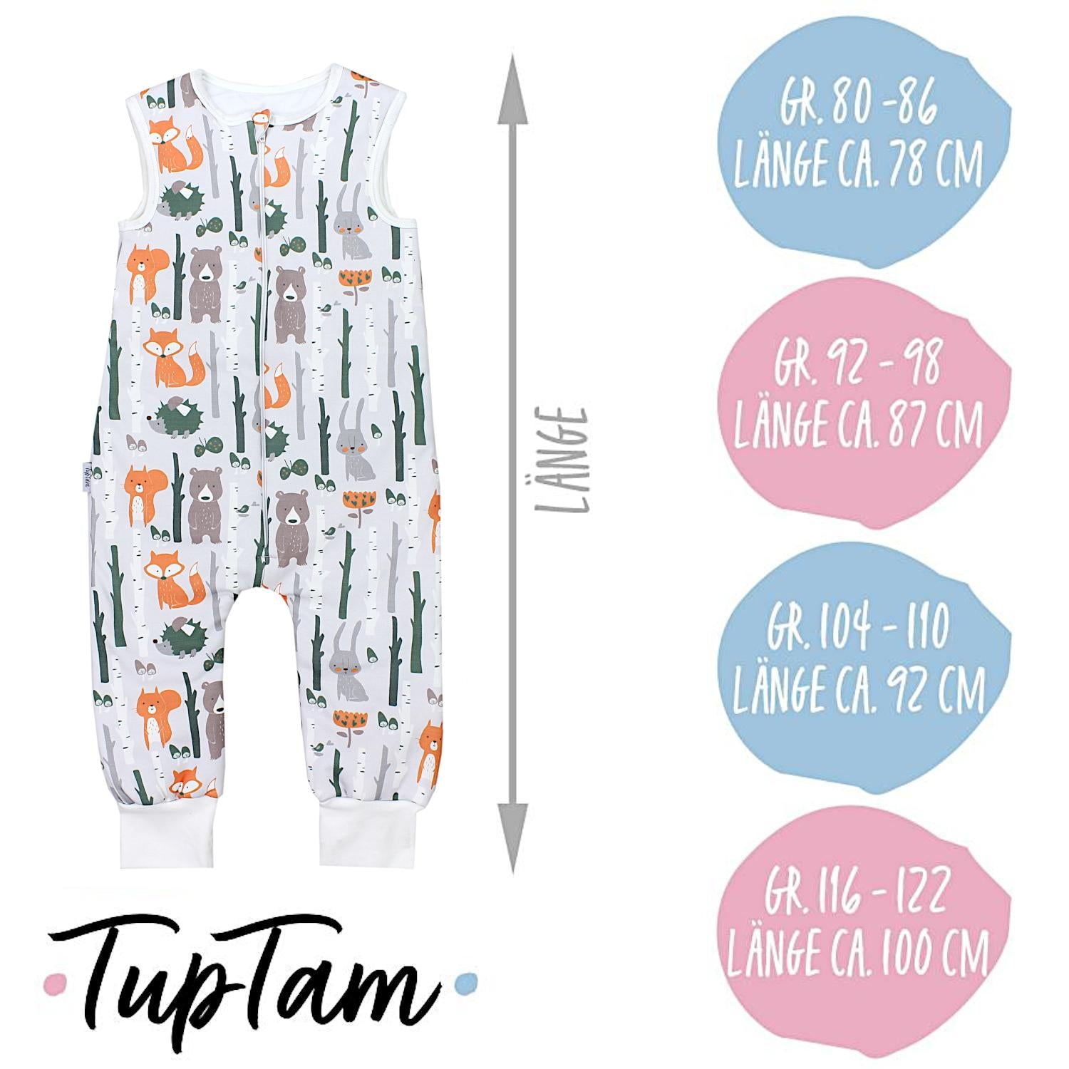 Wattierter Schlafsack mit Füßen 2.5 TOG