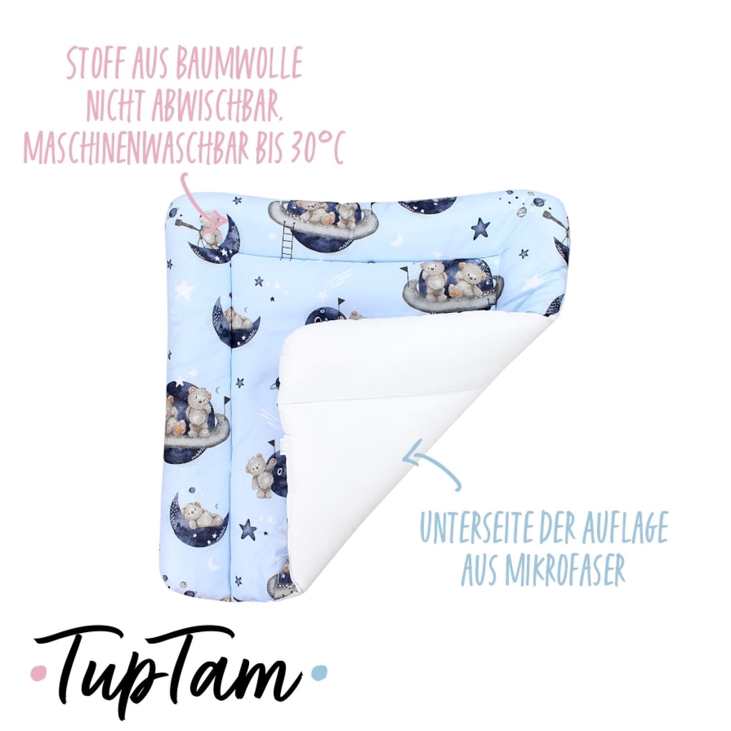 Wickeltischauflage mit Baumwollbezug