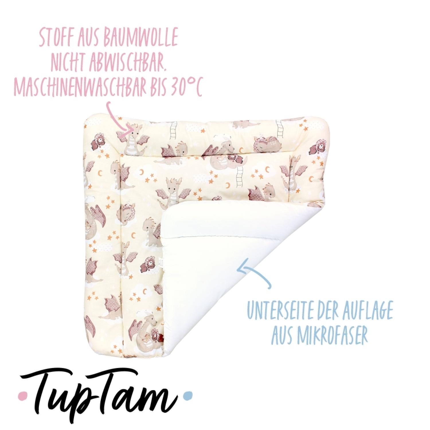 Wickeltischauflage mit Baumwollbezug