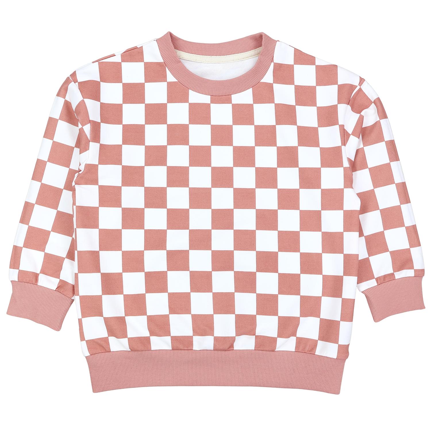 Sweatshirt kariert aus Bio-Baumwolle